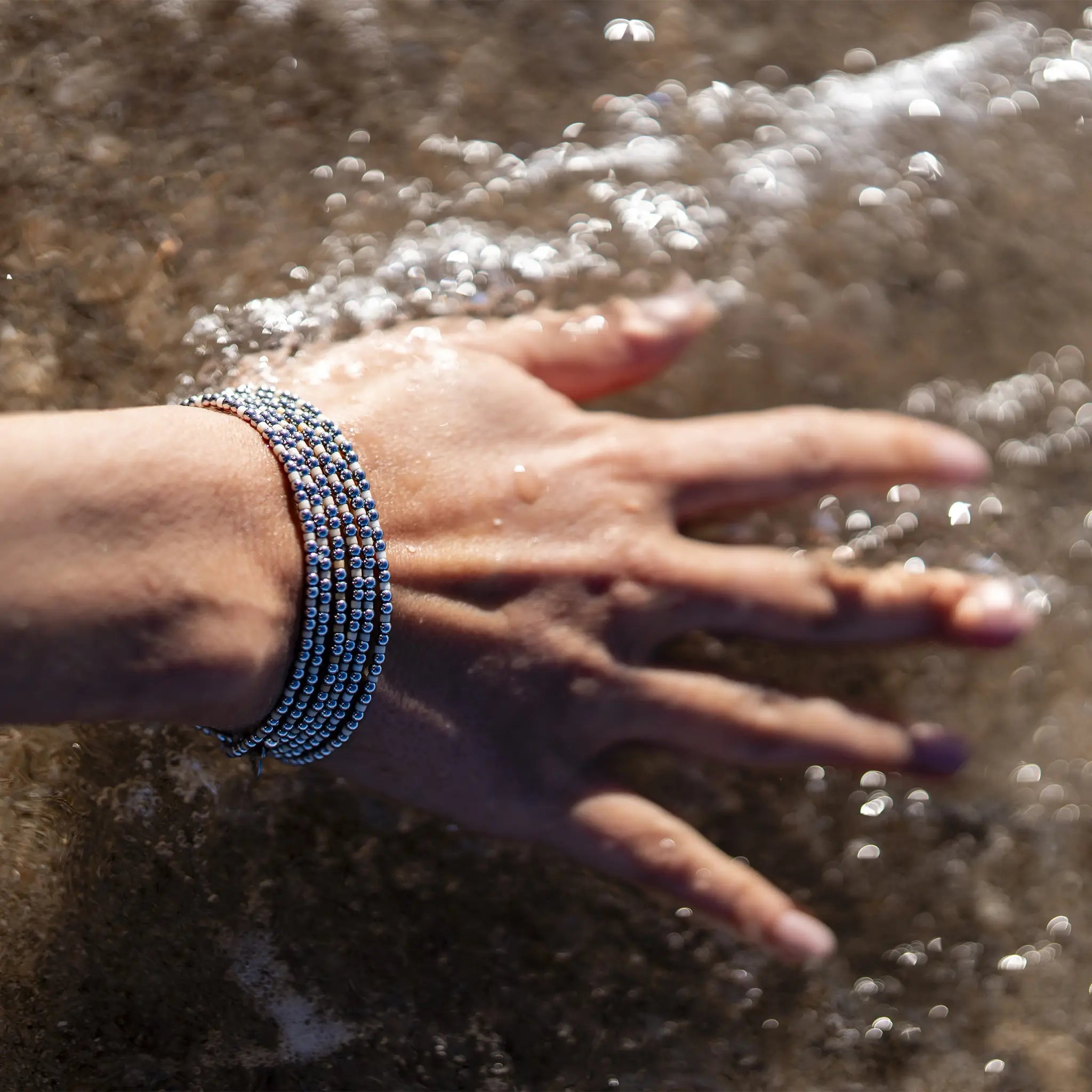 collier / bracelet BLISS SILVER 6 - Vanille - Têtes Blondes