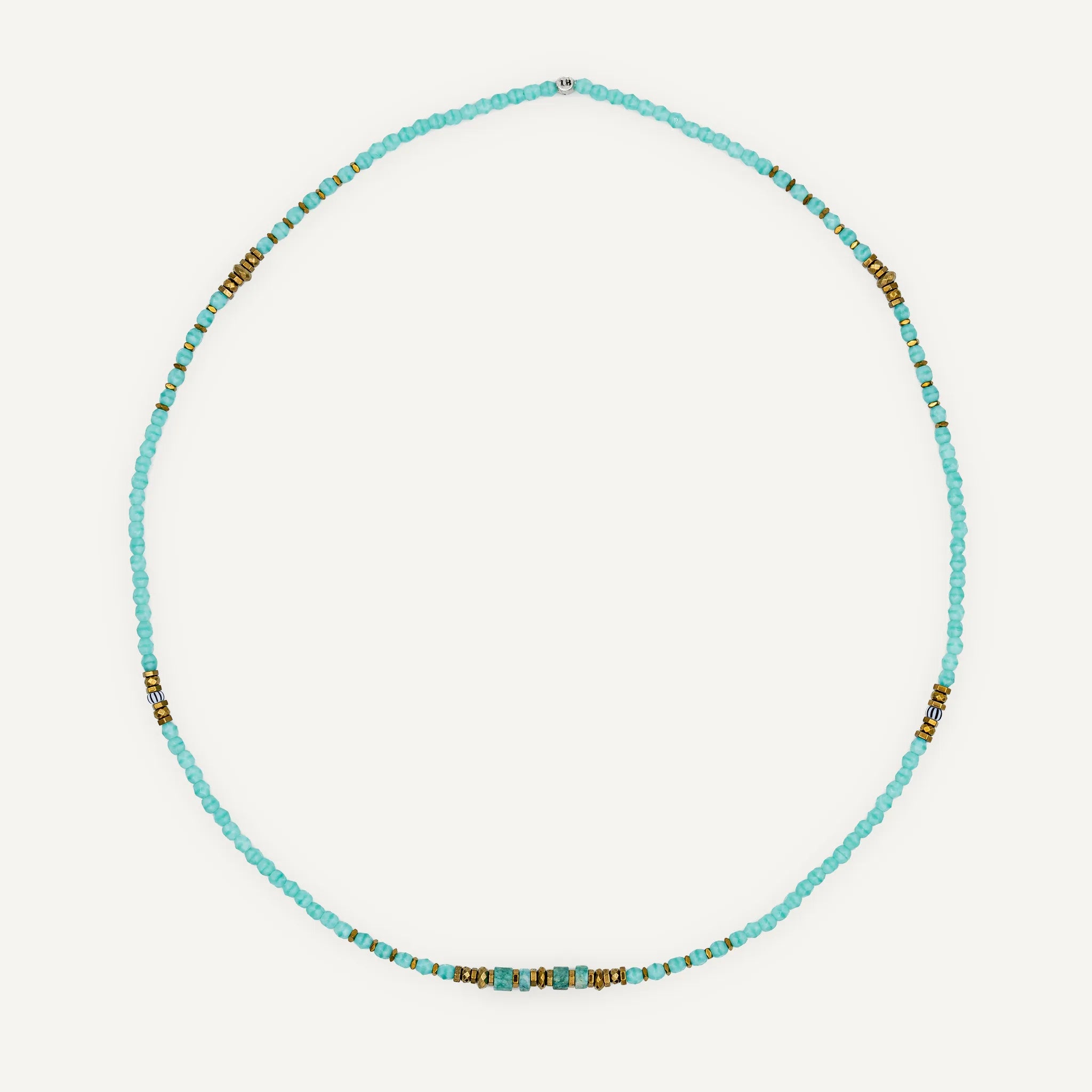 collier / bracelet BLONDIE 3 - Bleu Cyan - Têtes Blondes