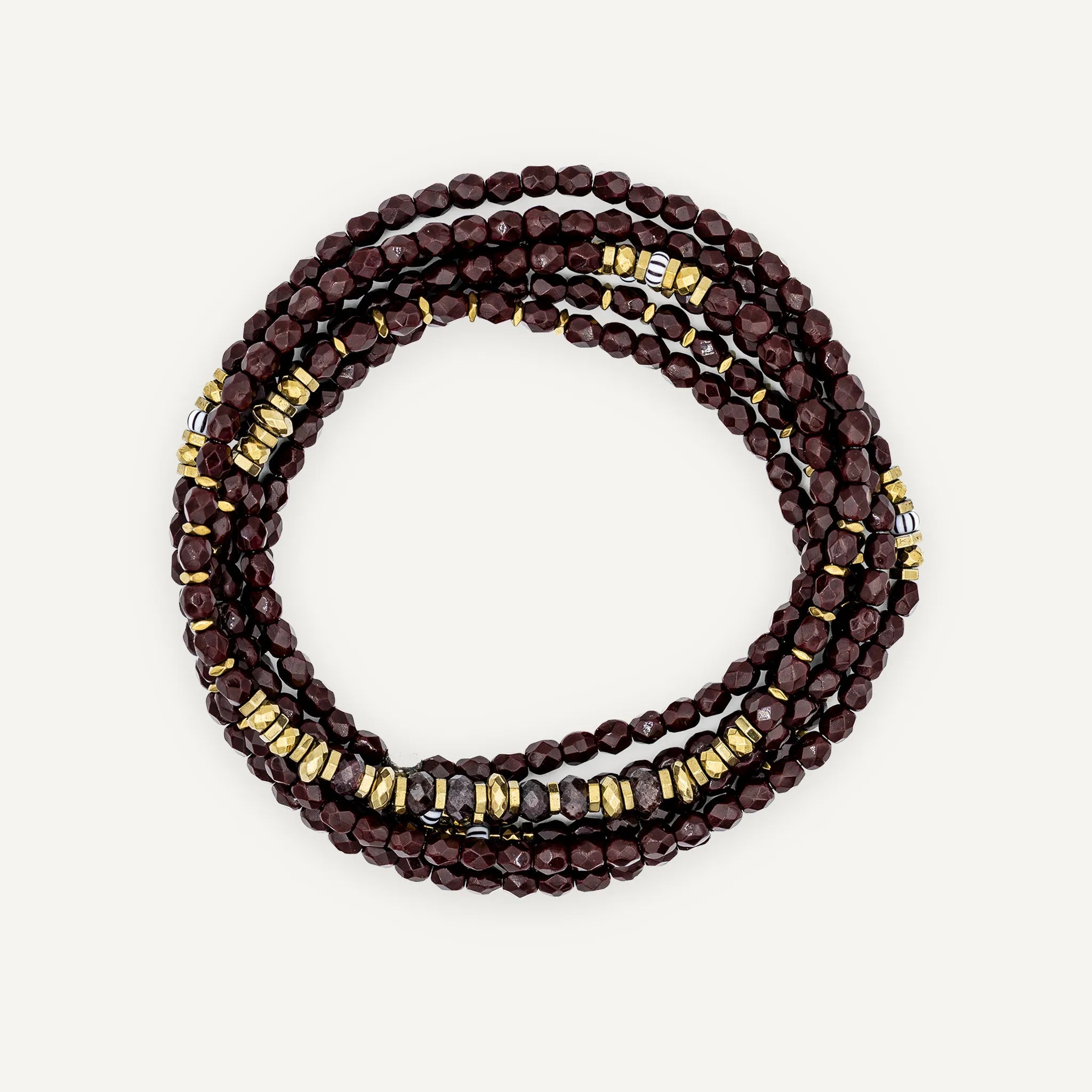 collier / bracelet BLONDIE 6 - Bordeaux - Têtes Blondes