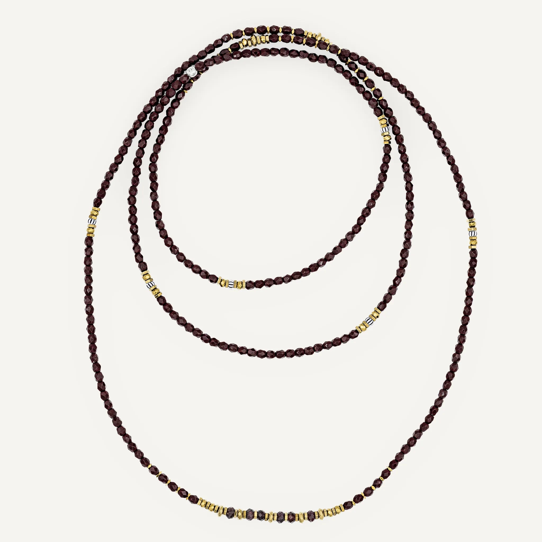 collier / bracelet BLONDIE 6 - Bordeaux - Têtes Blondes