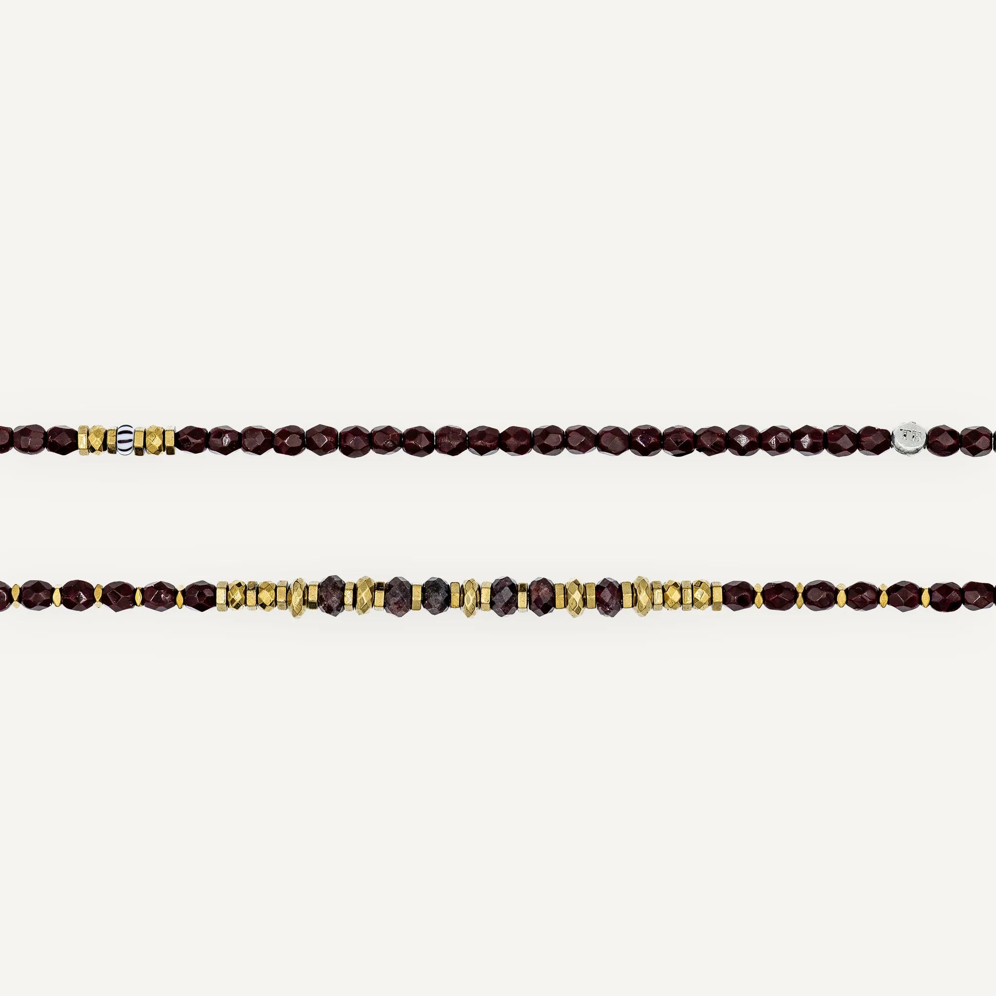 collier / bracelet BLONDIE 6 - Bordeaux - Têtes Blondes