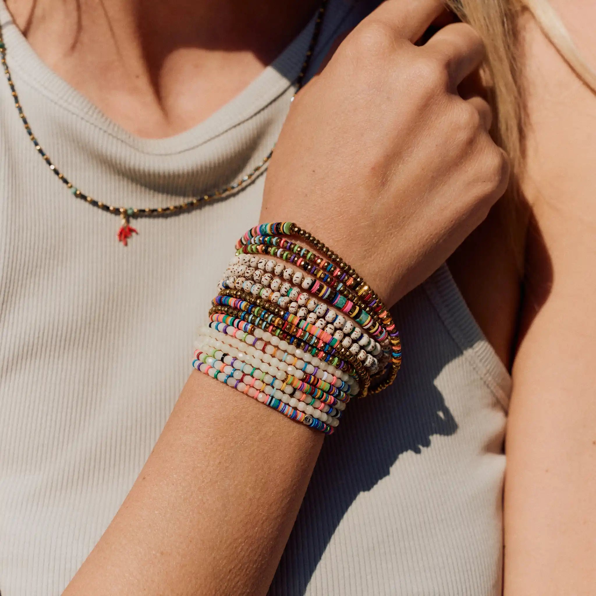 collier / bracelet BODHI 3 - Multicolore - Têtes Blondes