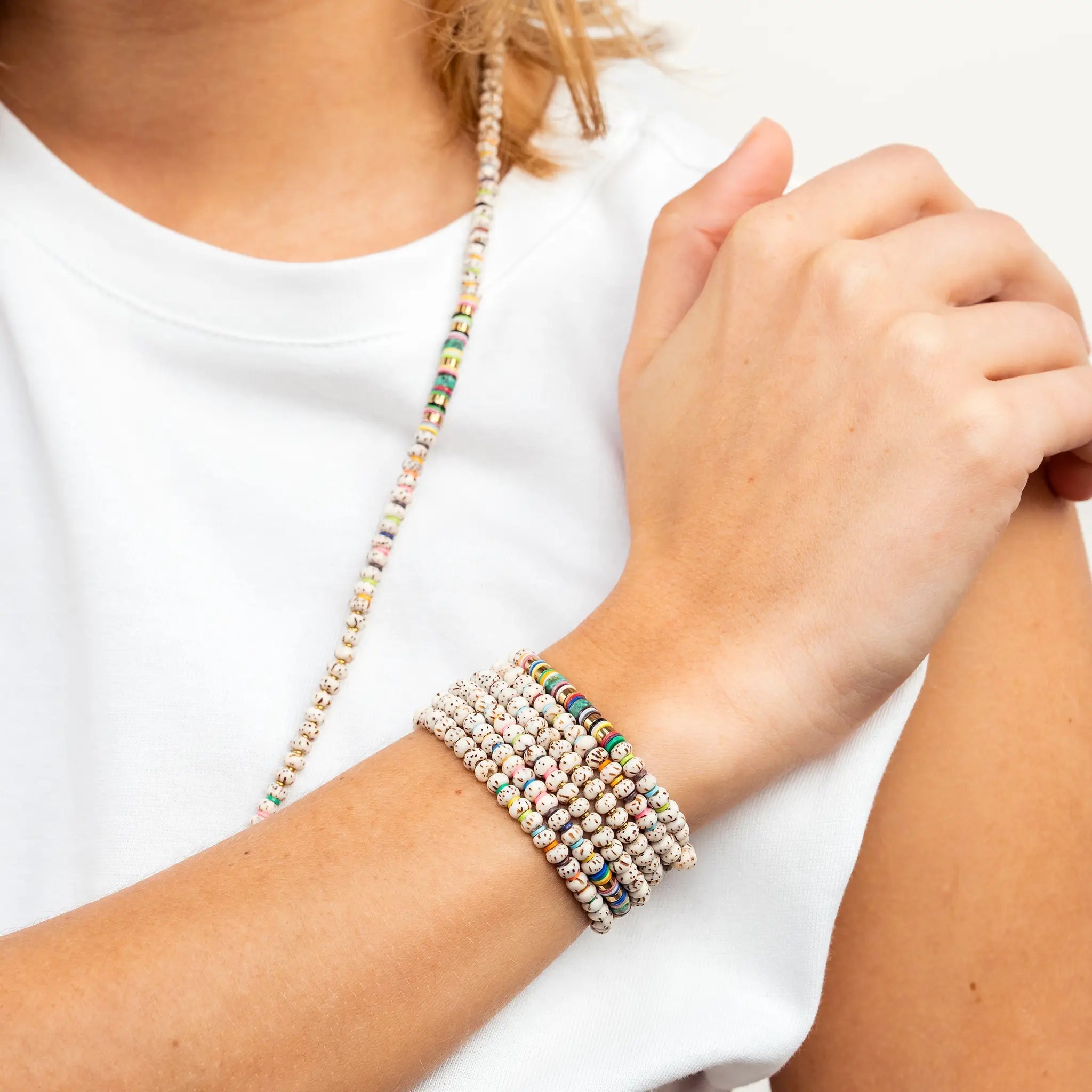 collier / bracelet BODHI 5 - Multicolore - Têtes Blondes