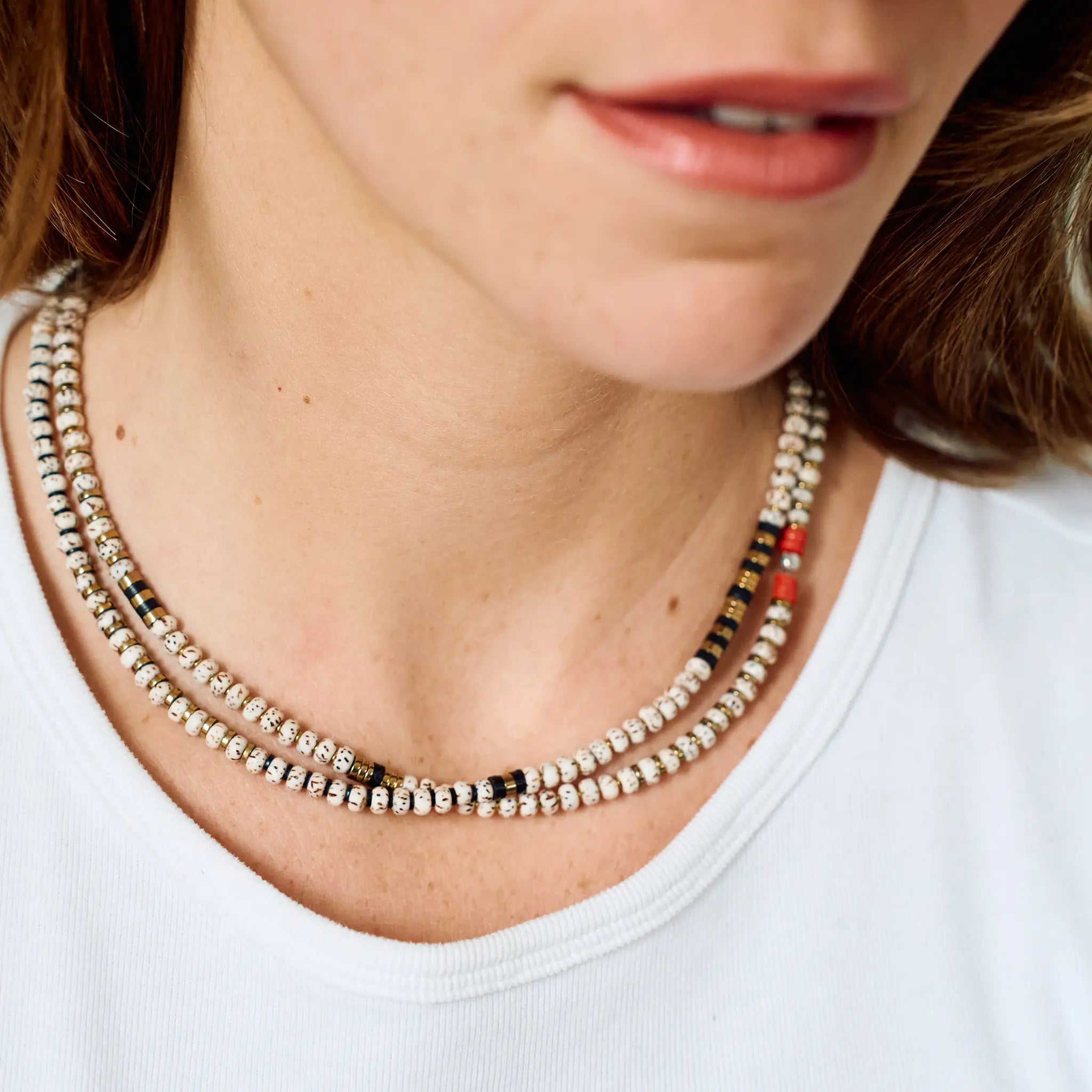 collier / bracelet BODHI - Vanille - Têtes Blondes