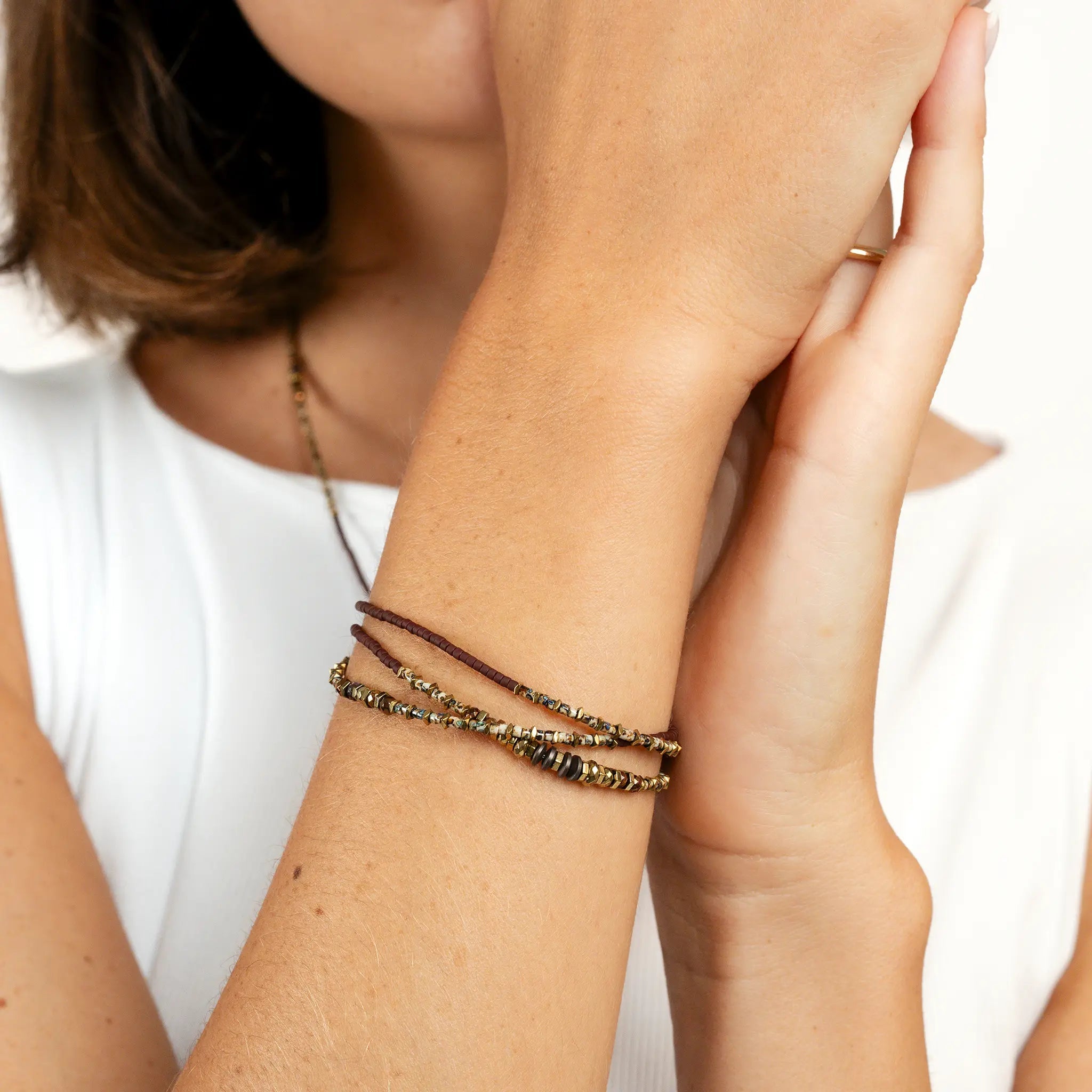 collier / bracelet BROWNIE 3 - Têtes Blondes