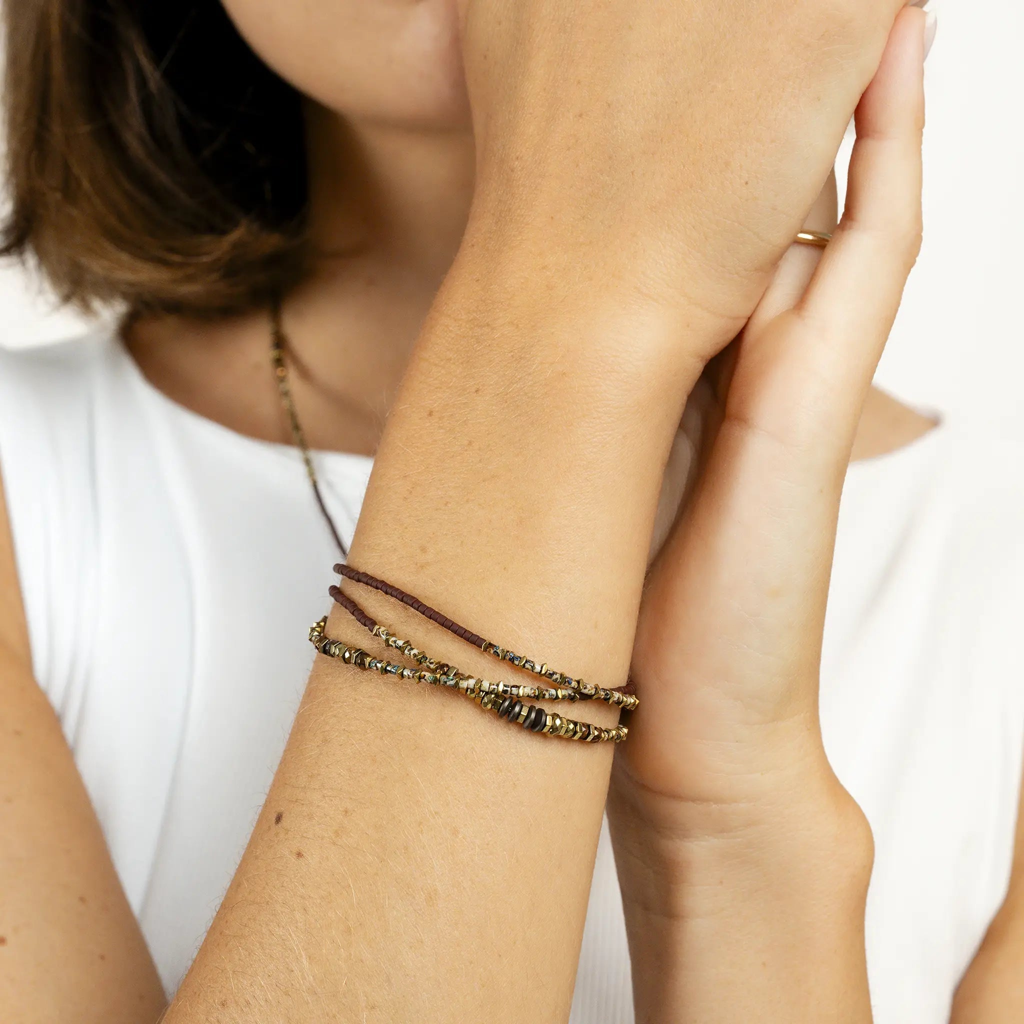 collier / bracelet BROWNIE 3 - Têtes Blondes