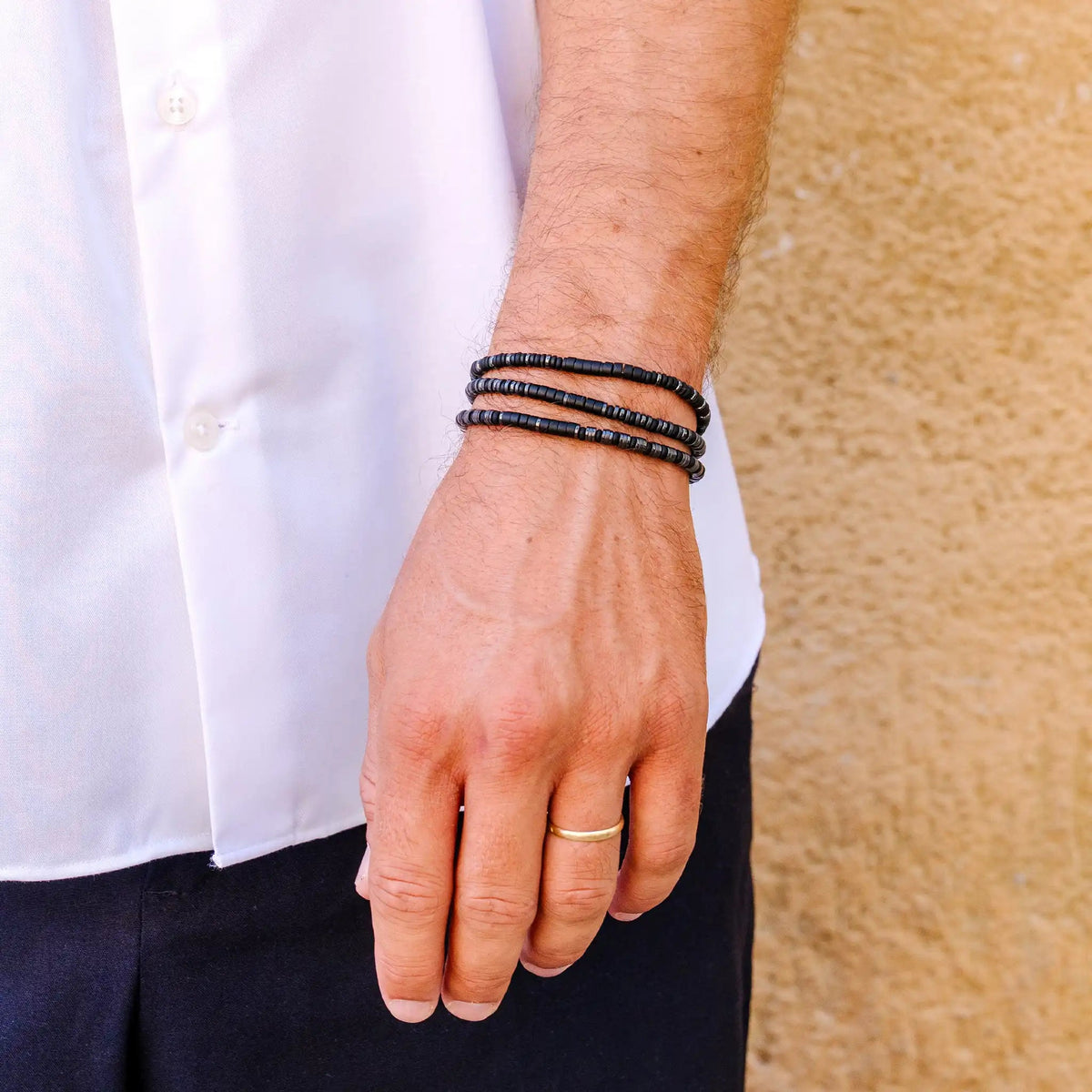 collier / bracelet CARL - Gris Quartz - Têtes Blondes