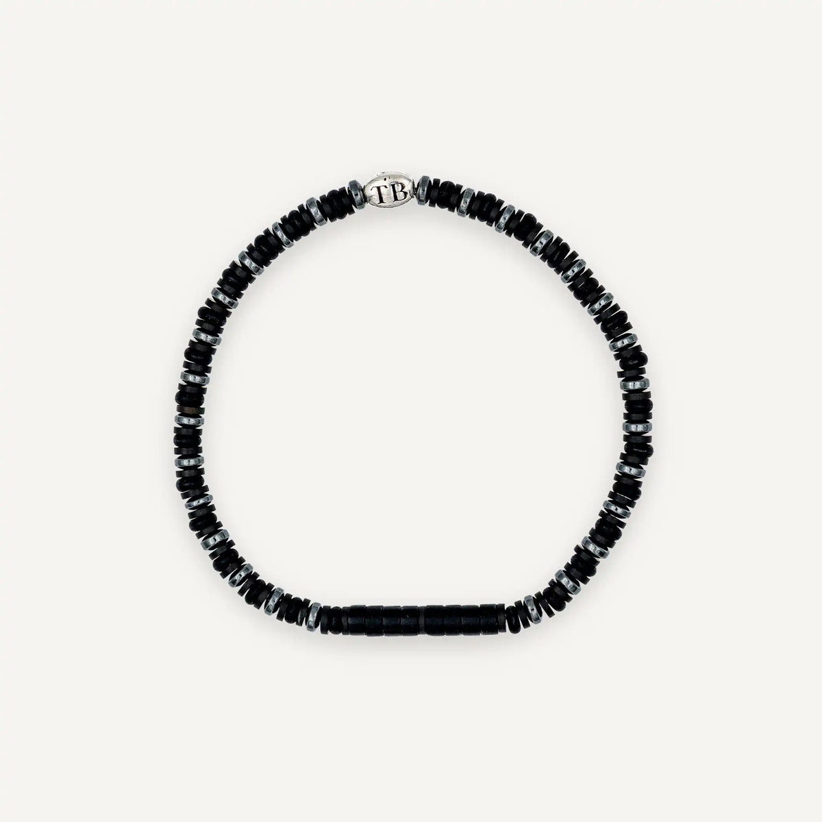 collier / bracelet CARL - Noir Mat - Têtes Blondes