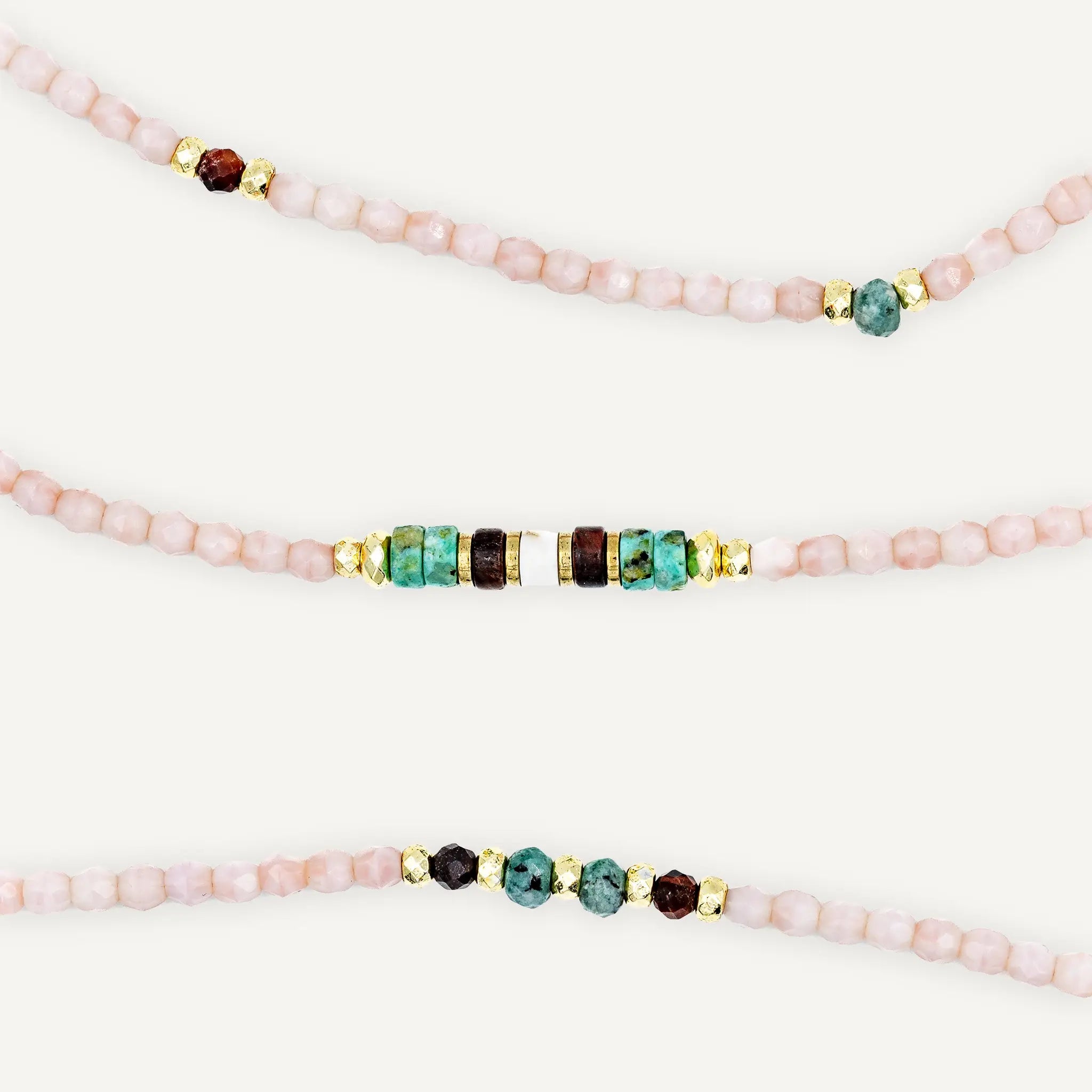 collier / bracelet CATALINA - Rose - Têtes Blondes