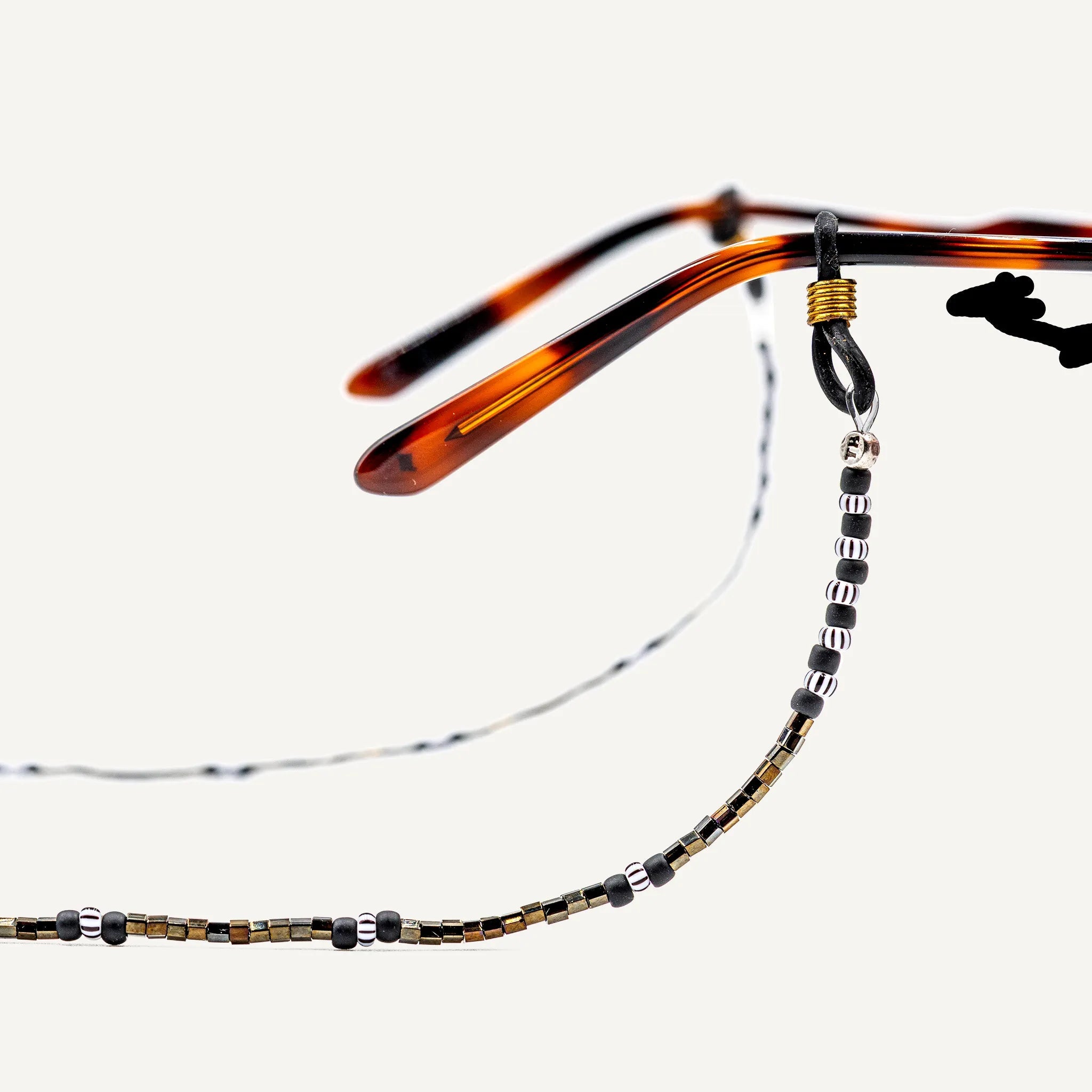 collier / bracelet Chaîne de Lunettes - Noir - Têtes Blondes