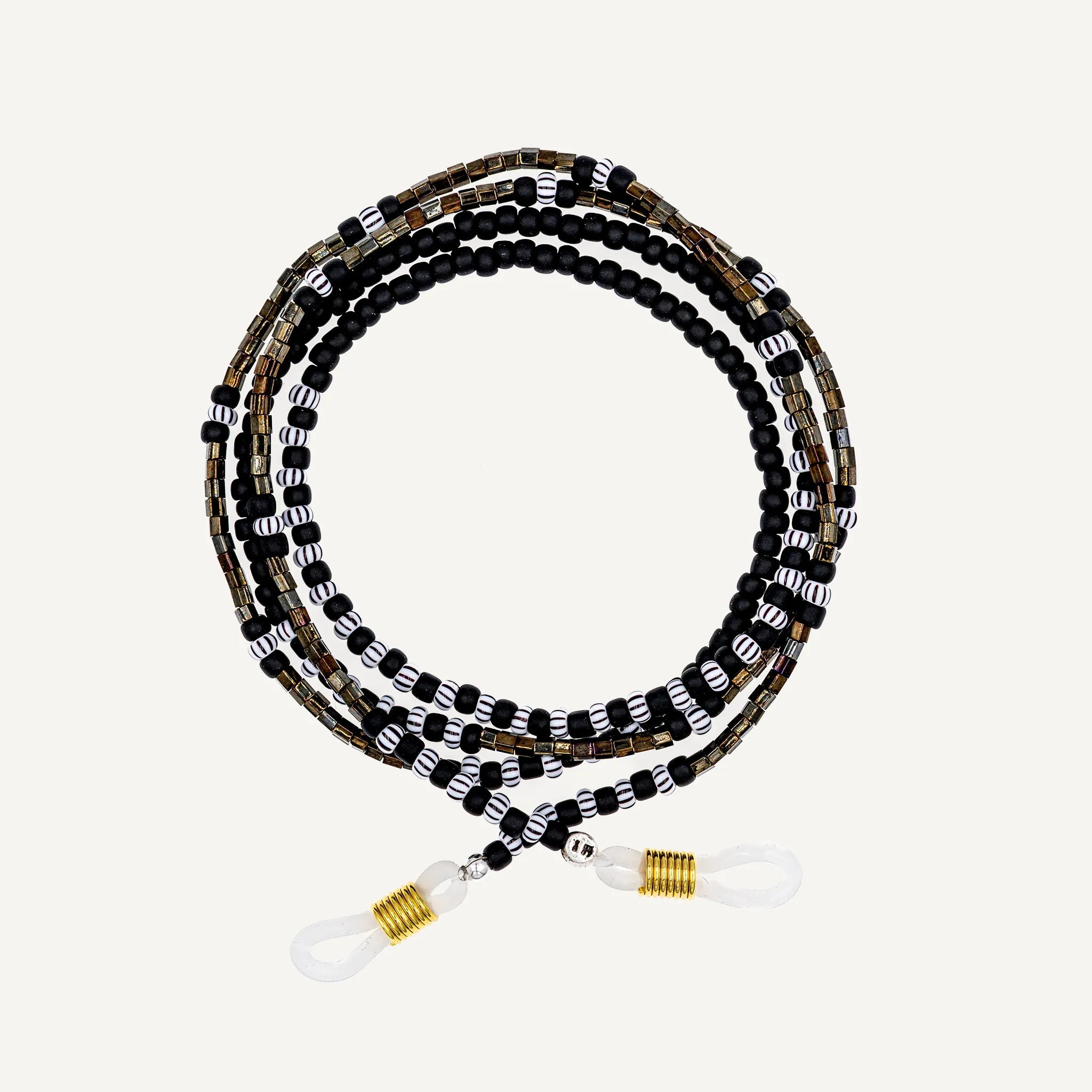 collier / bracelet Chaîne de Lunettes - Noir - Têtes Blondes