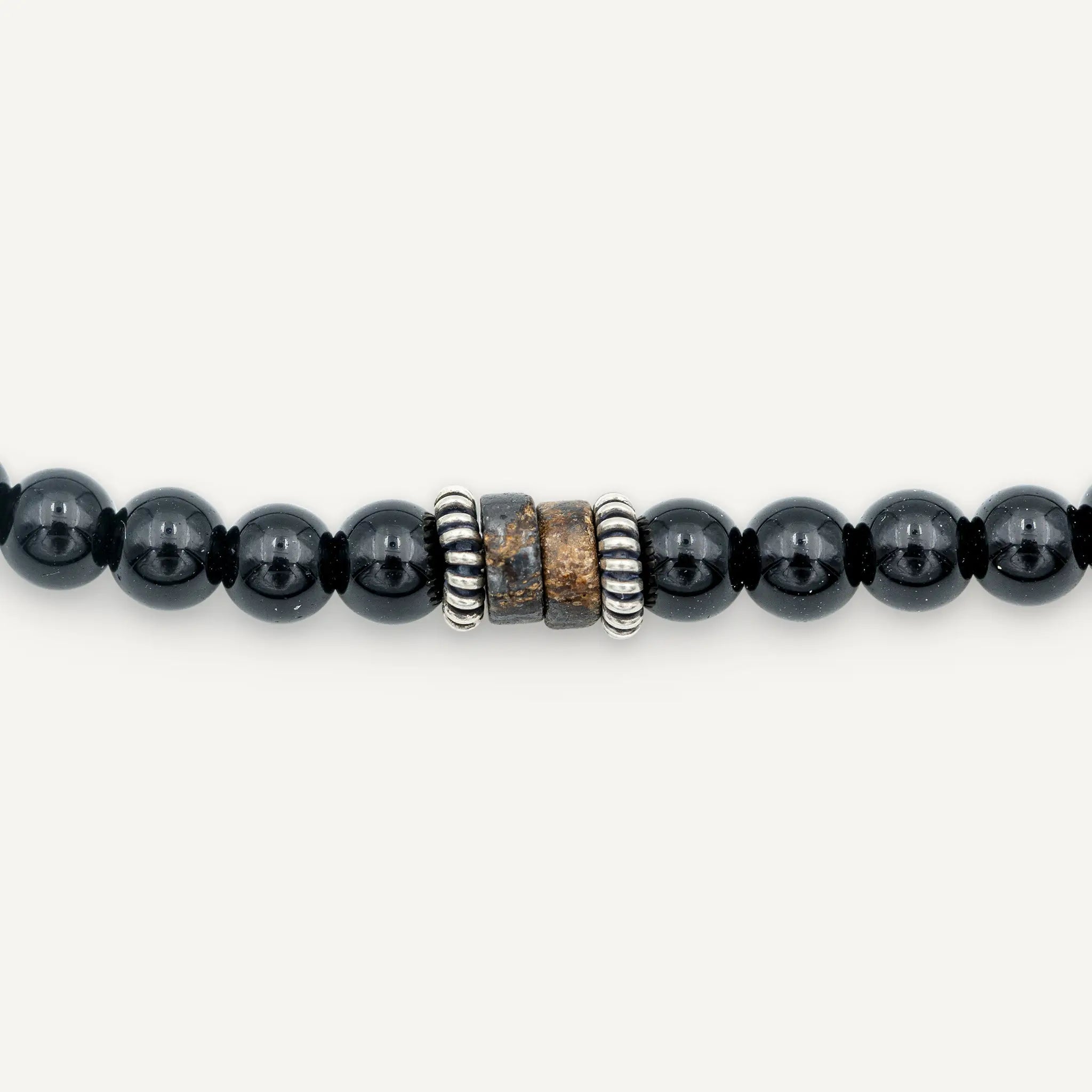 collier / bracelet CHRIS Noir Onyx - Têtes Blondes