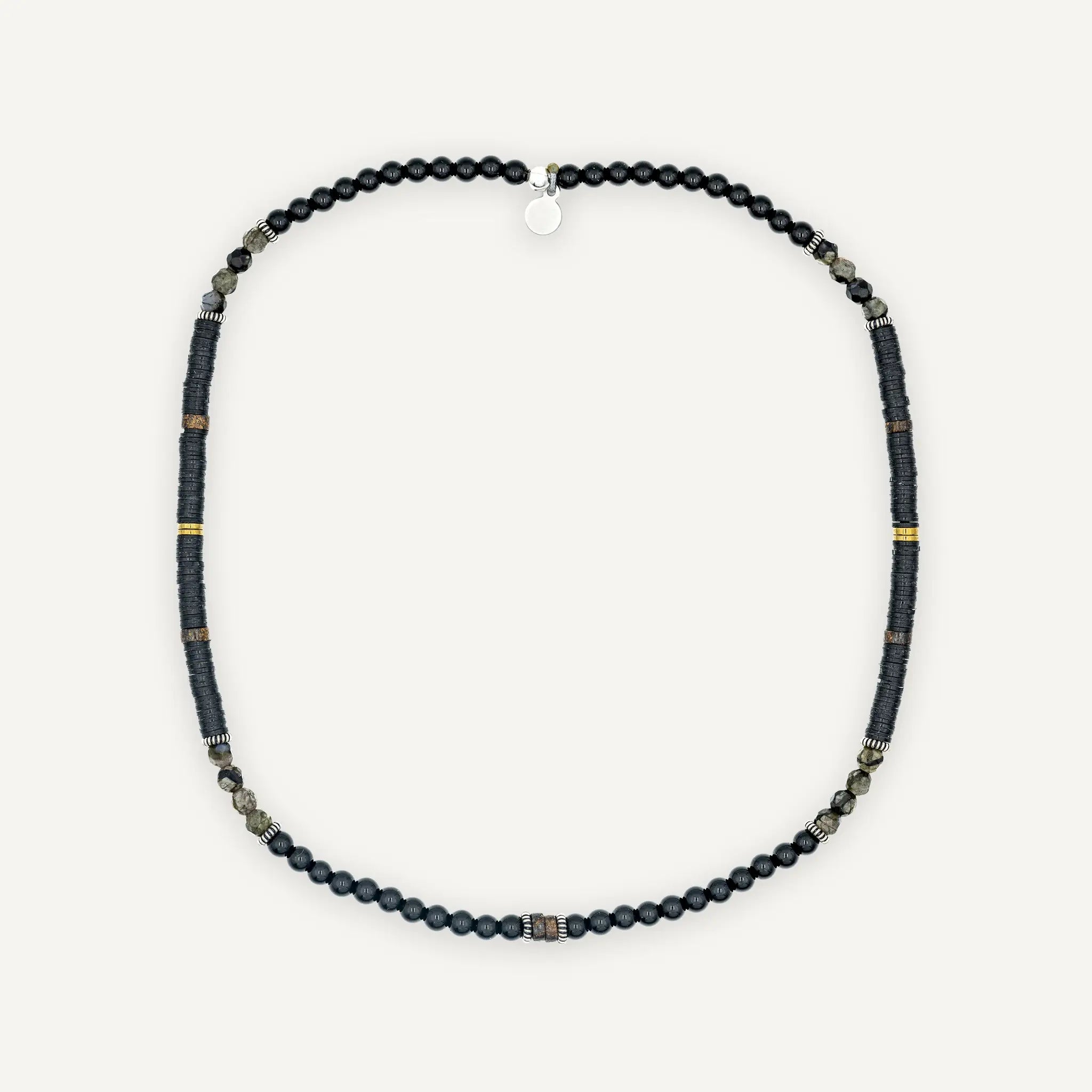collier / bracelet CHRIS Noir Onyx - Têtes Blondes