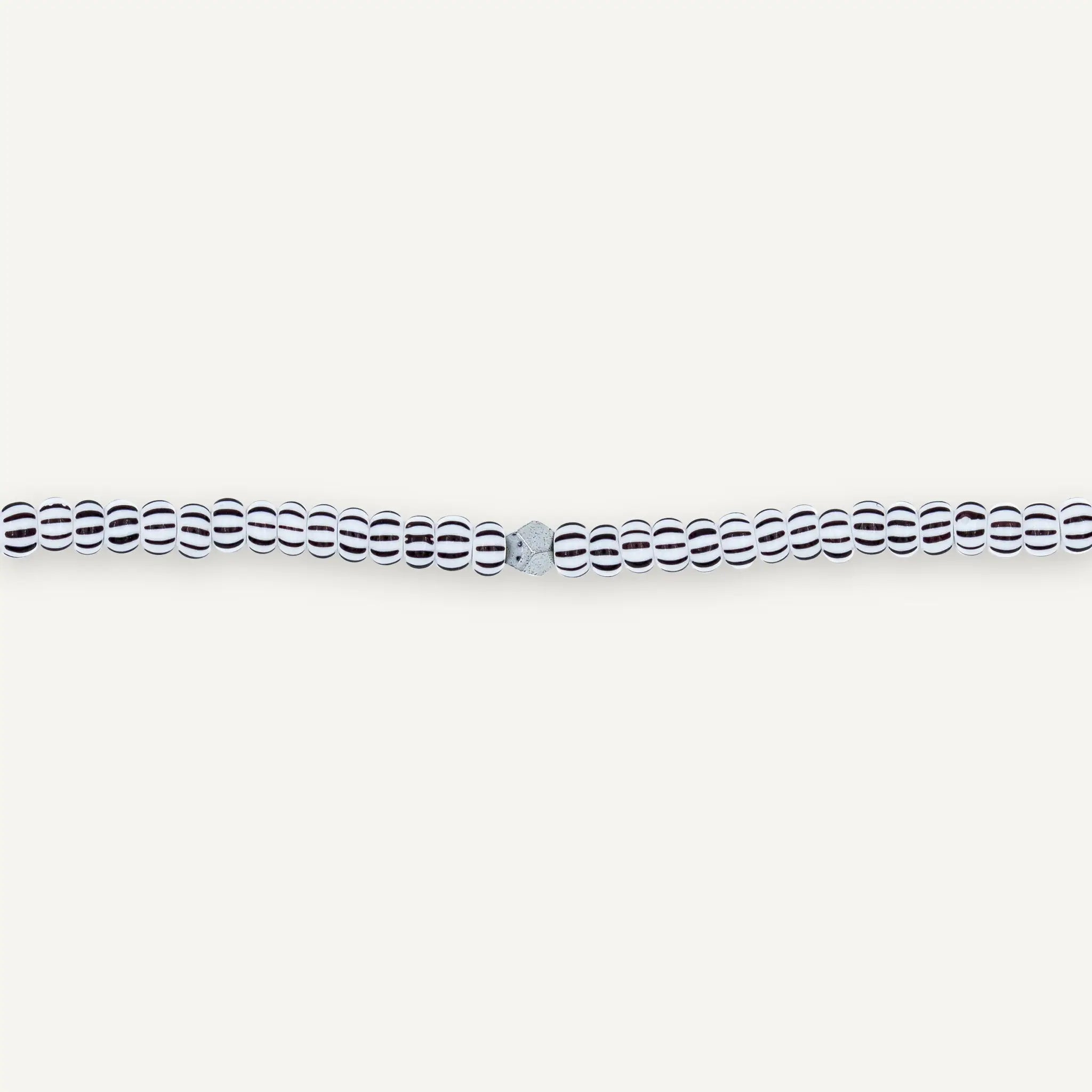 collier / bracelet COCONUT 2 - Blanc & Noir - Têtes Blondes