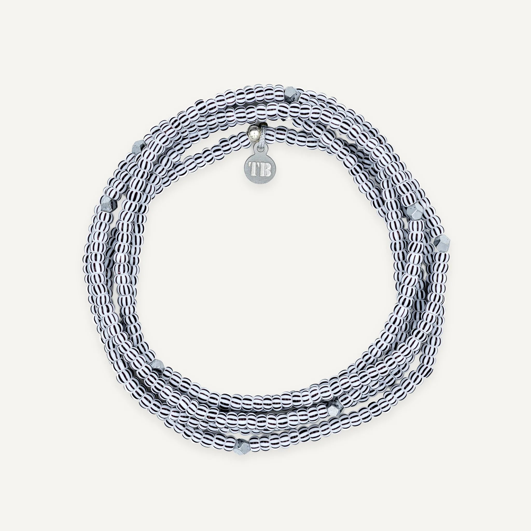 collier / bracelet COCONUT 5 - Blanc & Noir - Homme - Têtes Blondes