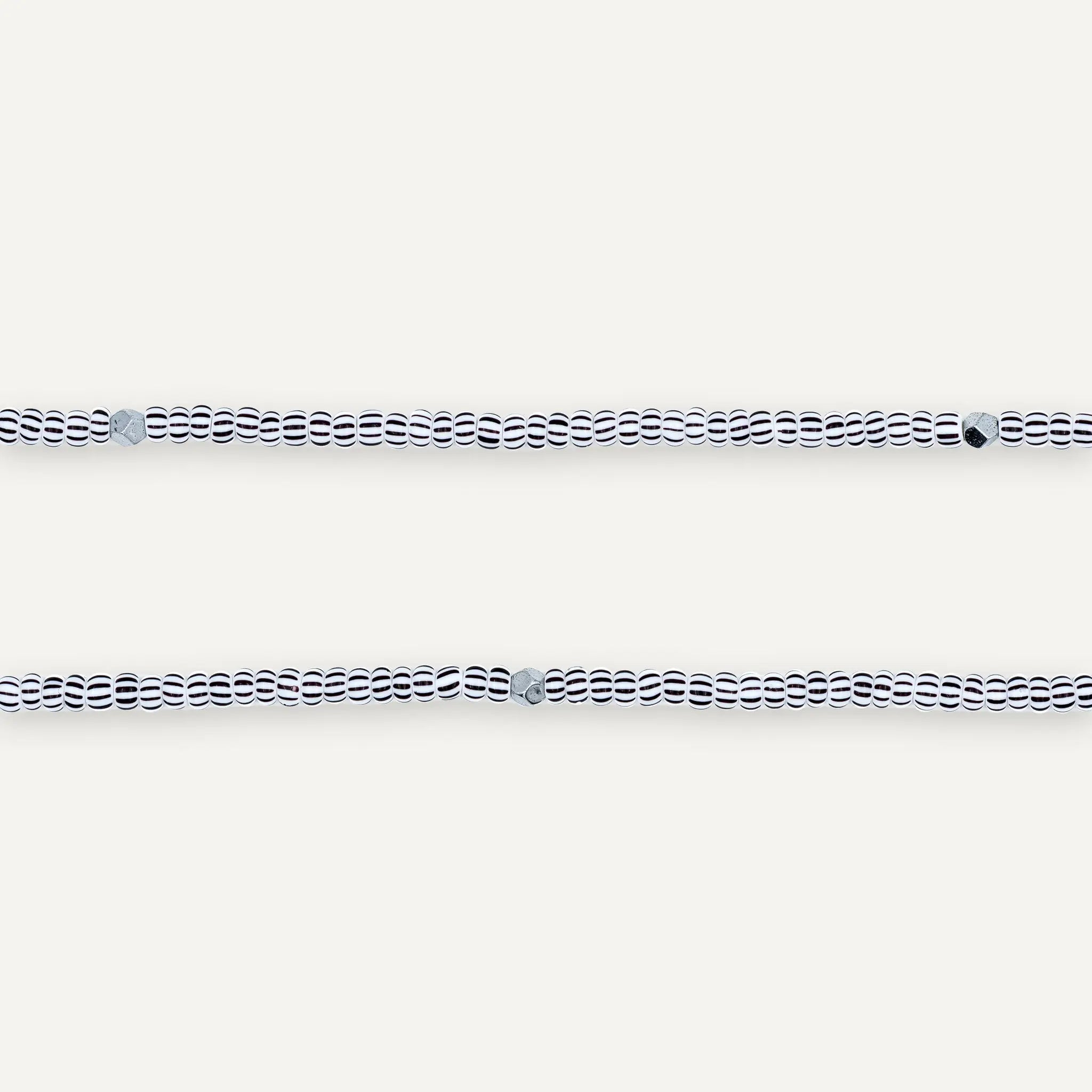 collier / bracelet COCONUT 5 - Blanc & Noir - Homme - Têtes Blondes