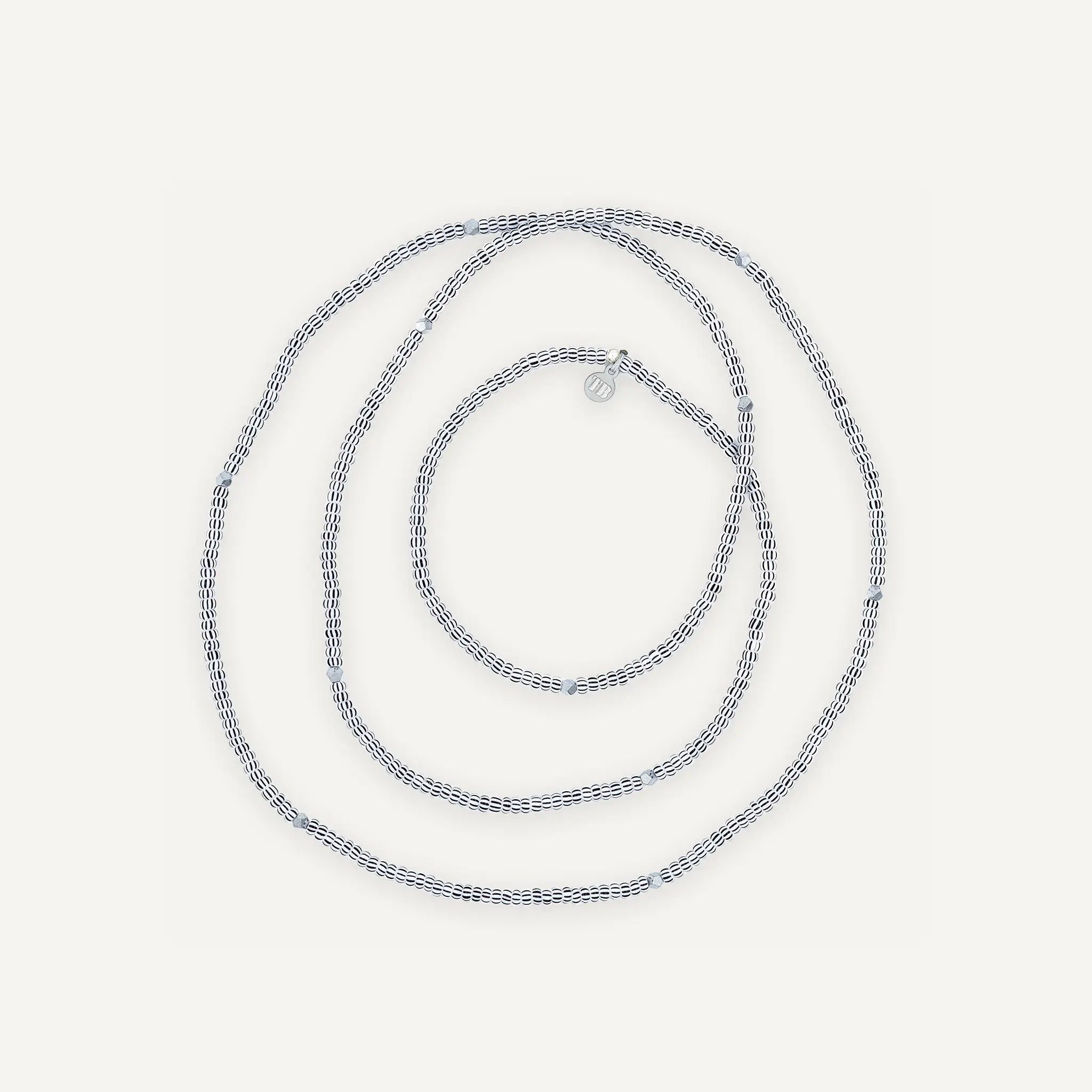 collier / bracelet COCONUT 5 - Blanc & Noir - Homme - Têtes Blondes