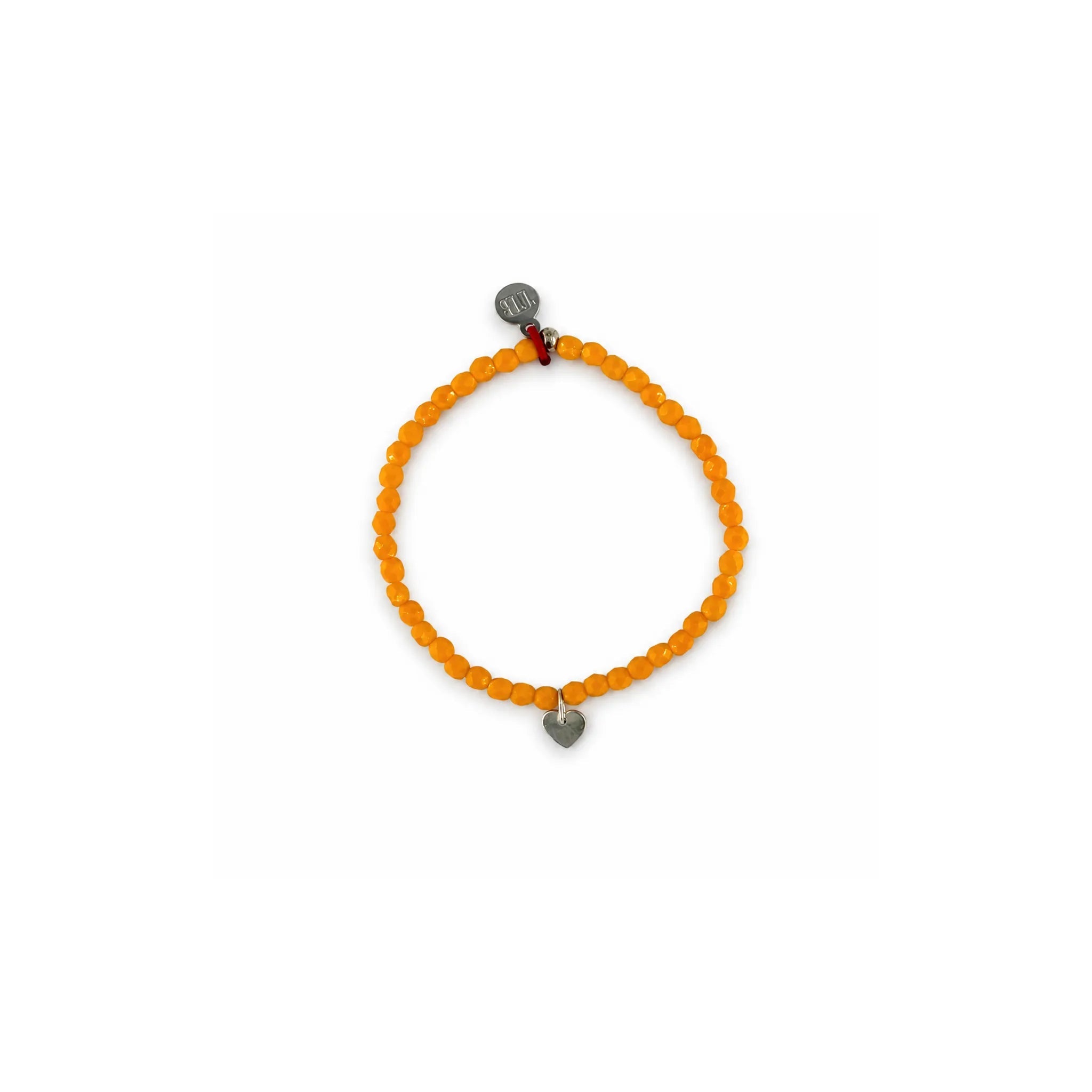collier / bracelet COEUR 1 - Orange - Têtes Blondes