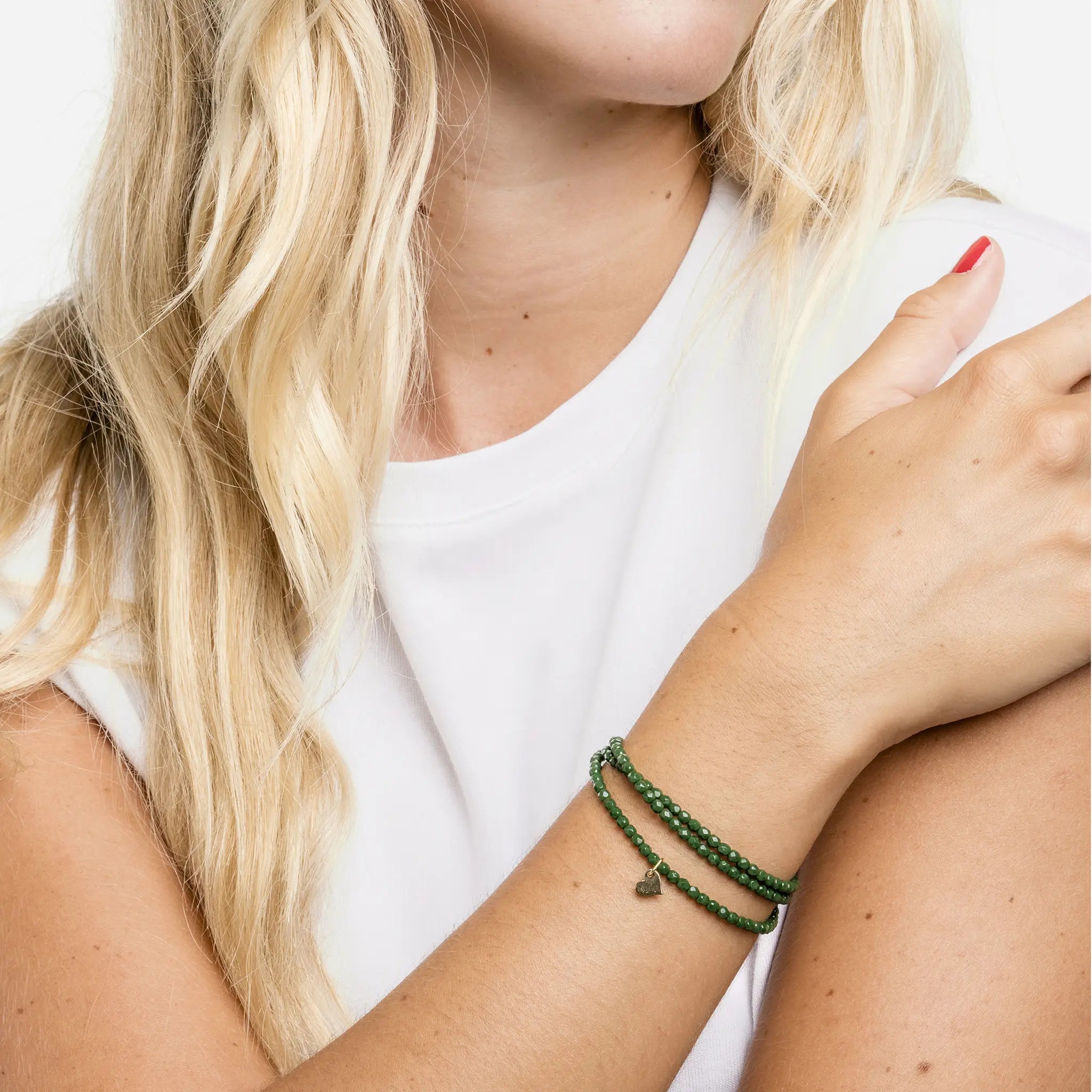 collier / bracelet COEUR GOLD - Green Forest - Têtes Blondes