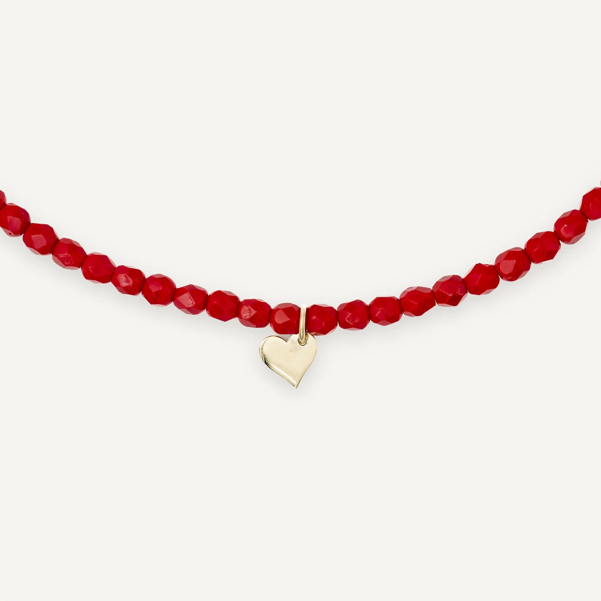 collier / bracelet COEUR GOLD - Rouge - Têtes Blondes