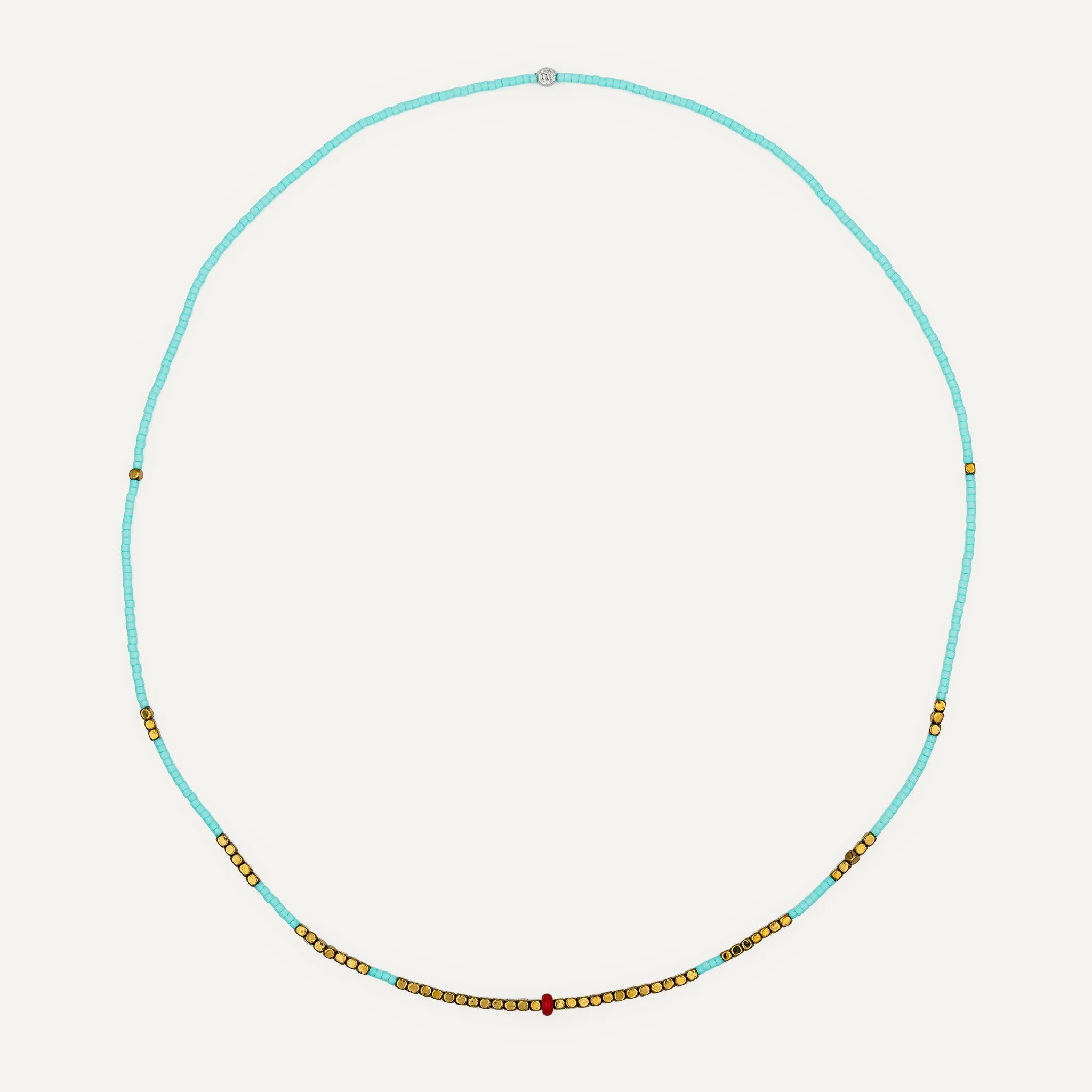 collier / bracelet COLETTE SLIM 3 - Bleu Cyan - Têtes Blondes