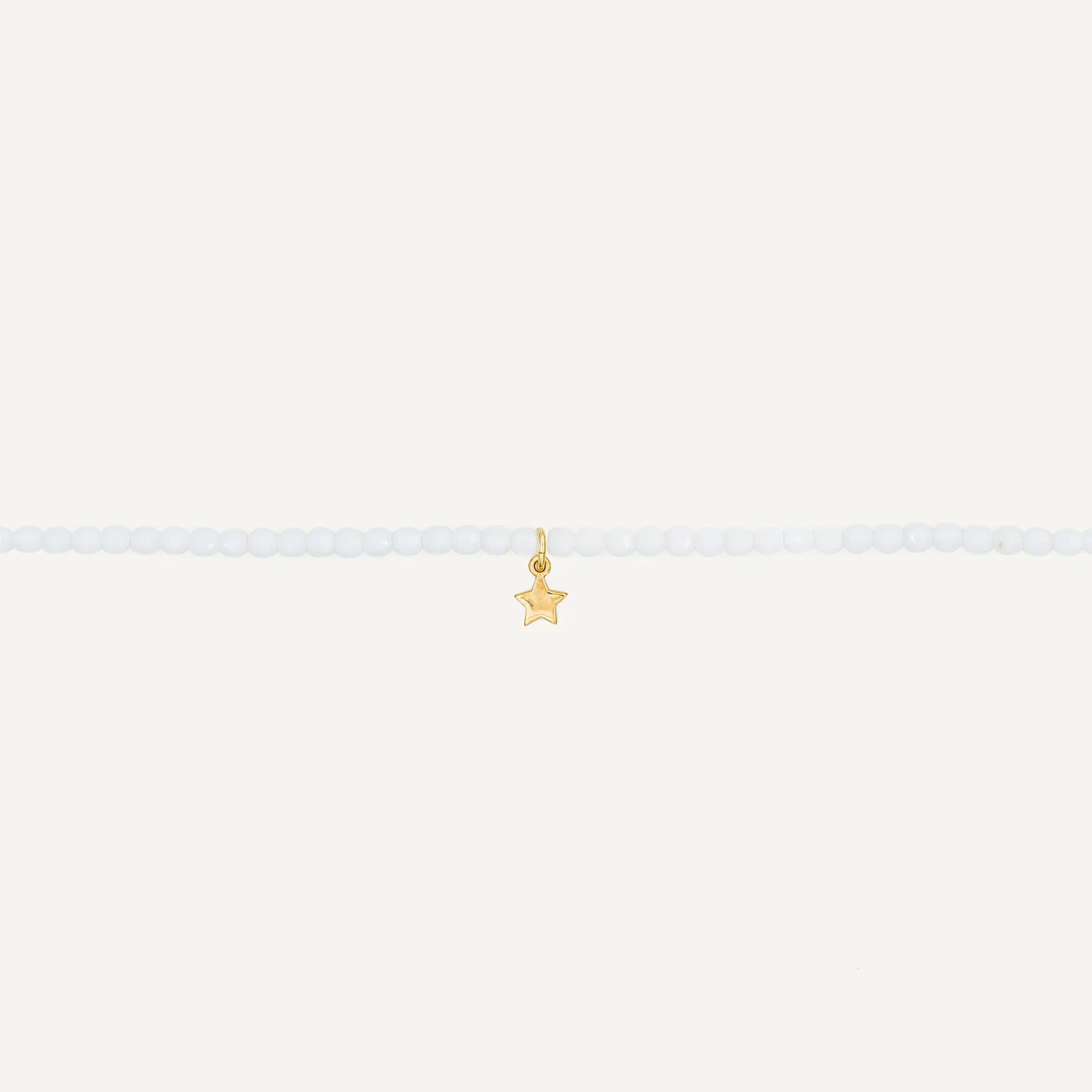 collier / bracelet Collier - Bracelet Blanc - Têtes Blondes