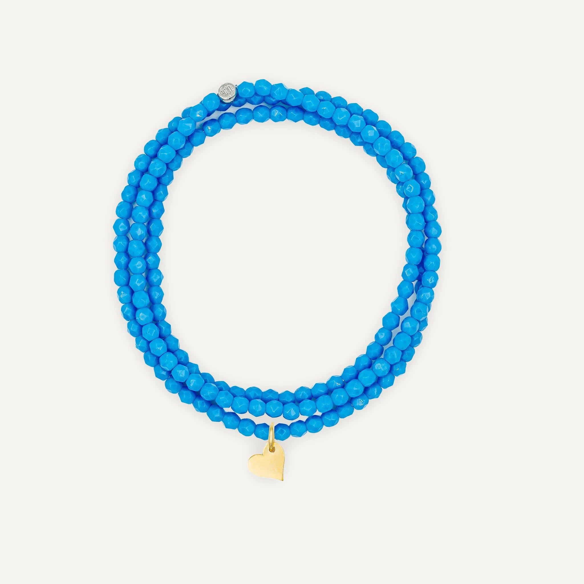 collier / bracelet Collier - Bracelet Bleu Azur - Têtes Blondes
