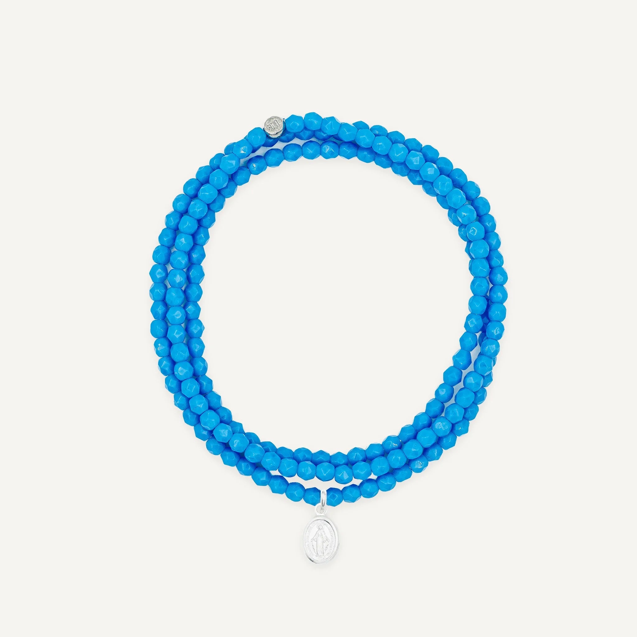 collier / bracelet Collier - Bracelet Bleu Azur - Têtes Blondes