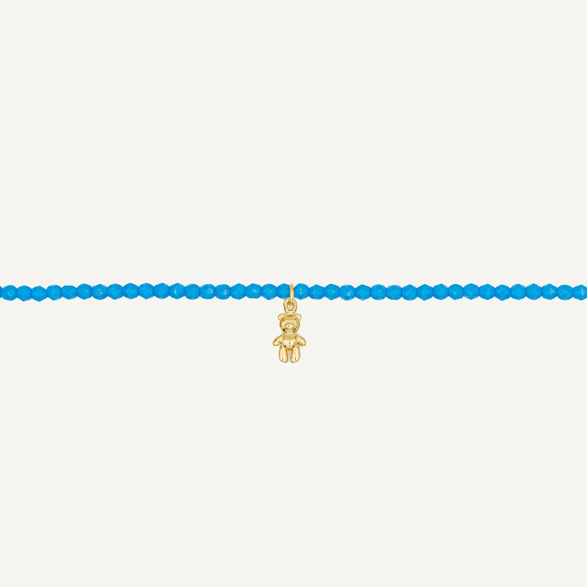 collier / bracelet Collier - Bracelet Bleu Azur - Têtes Blondes