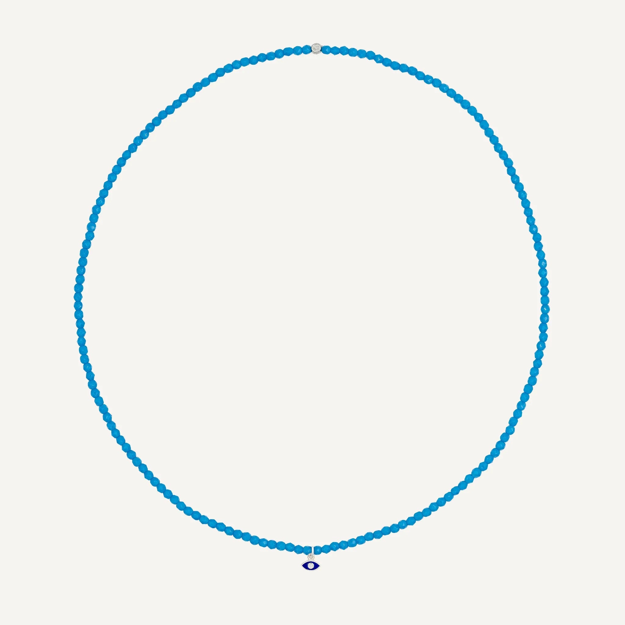 collier / bracelet Collier - Bracelet Bleu Azur - Têtes Blondes