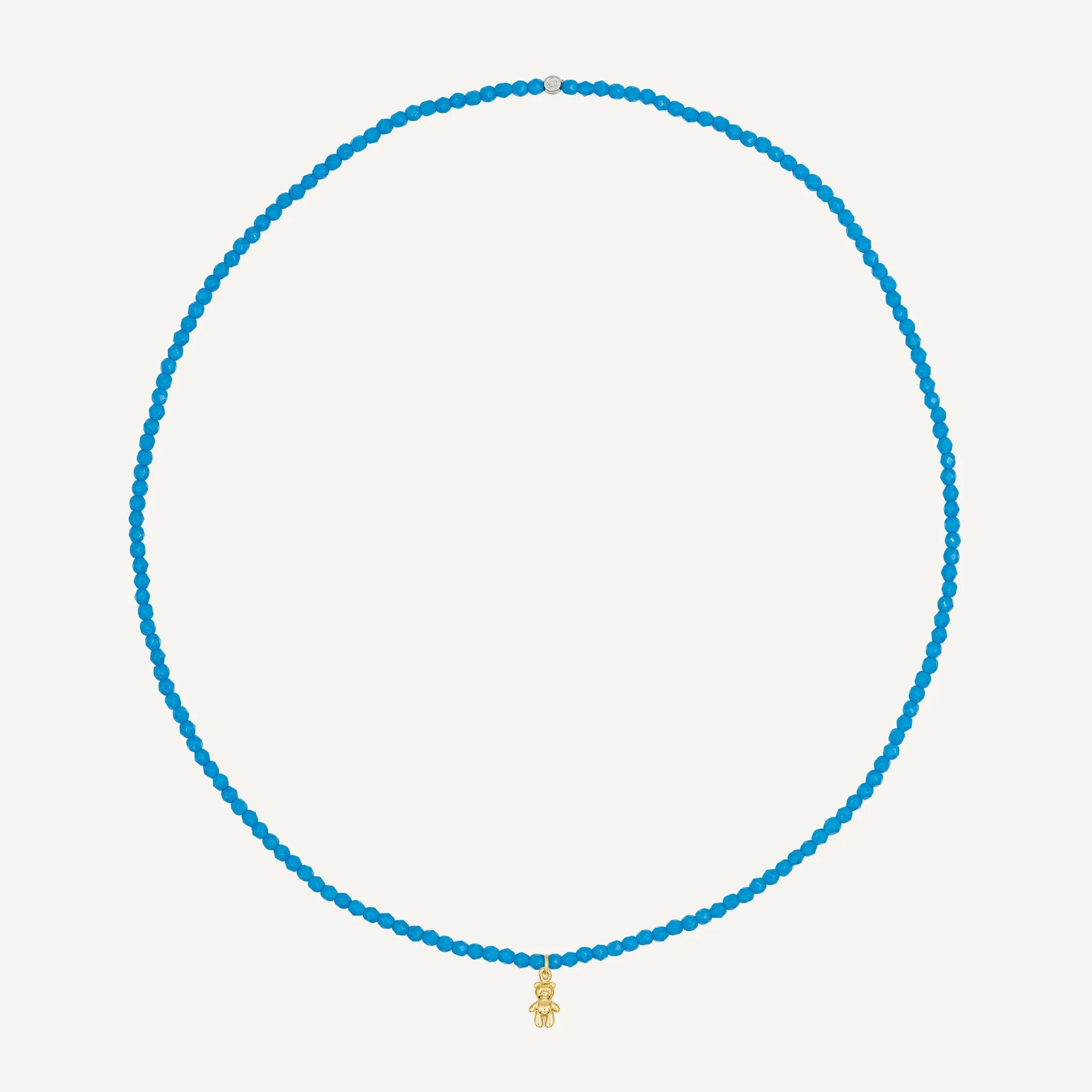 collier / bracelet Collier - Bracelet Bleu Azur - Têtes Blondes