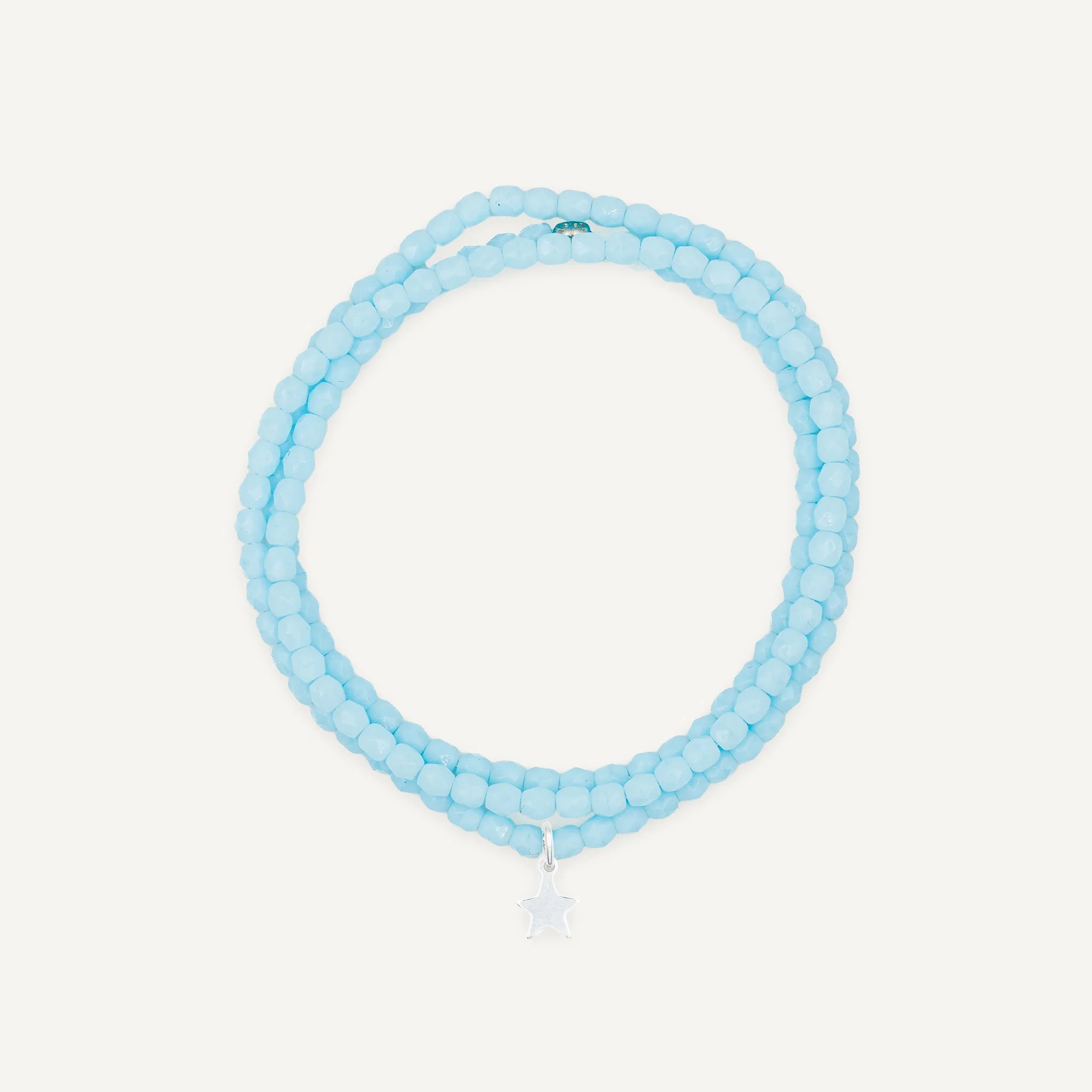 collier / bracelet Collier - Bracelet Bleu Ciel - Têtes Blondes