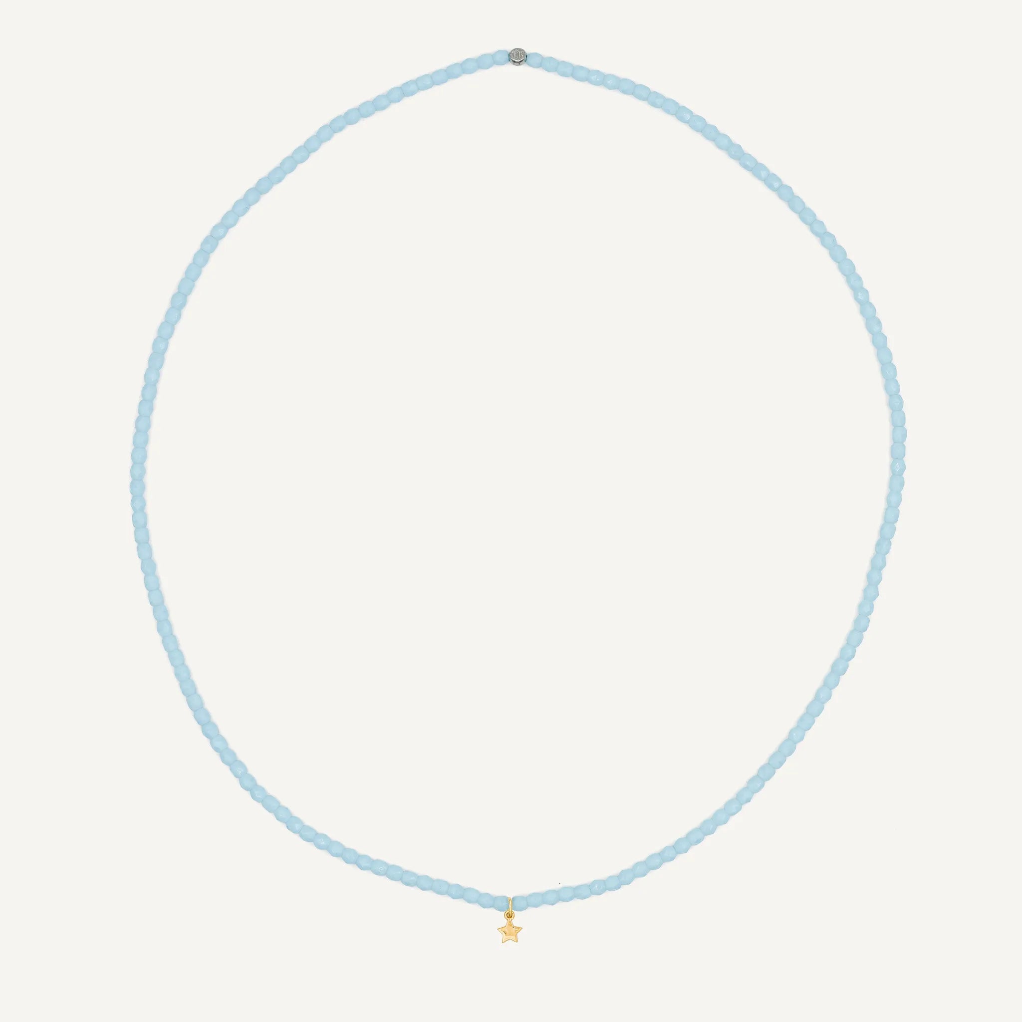 collier / bracelet Collier - Bracelet Bleu Ciel - Têtes Blondes