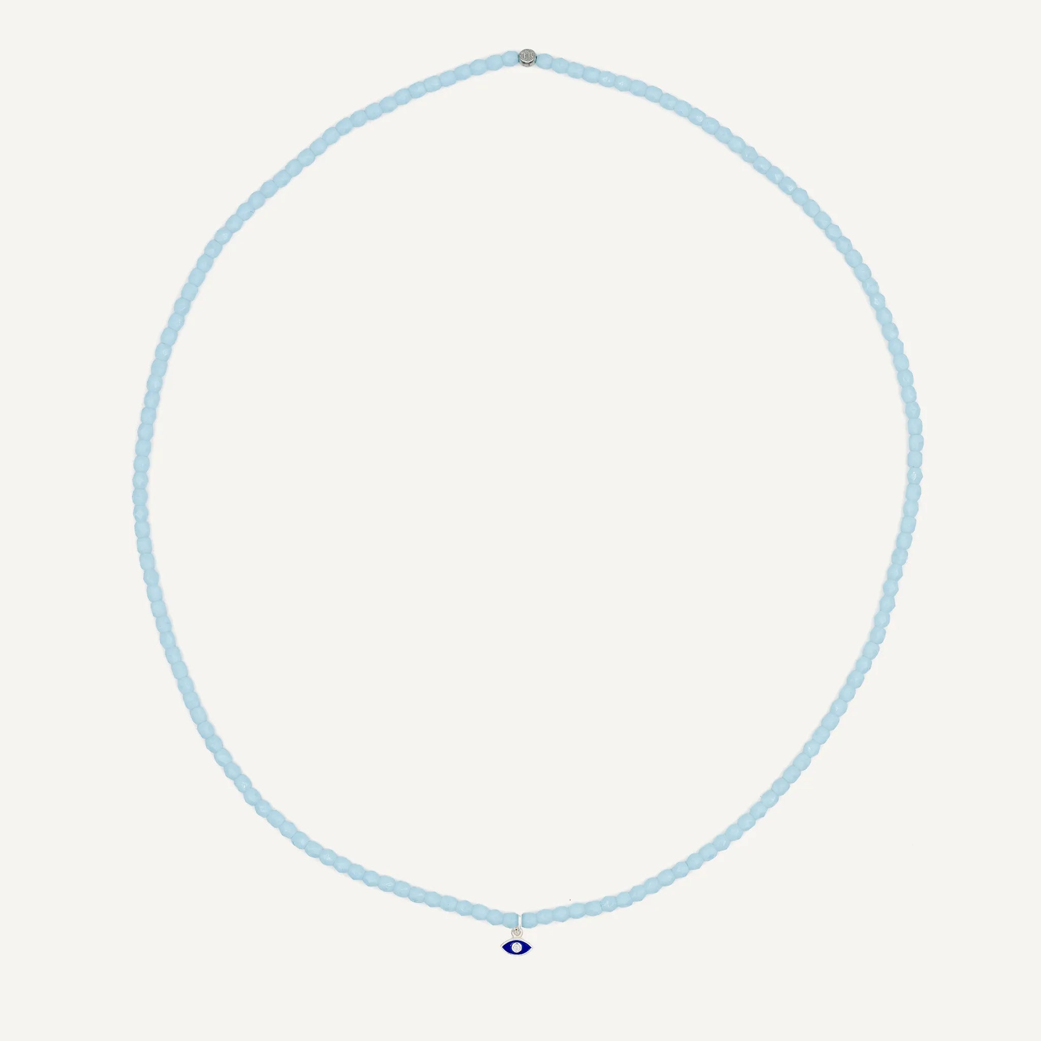 collier / bracelet Collier - Bracelet Bleu Ciel - Têtes Blondes