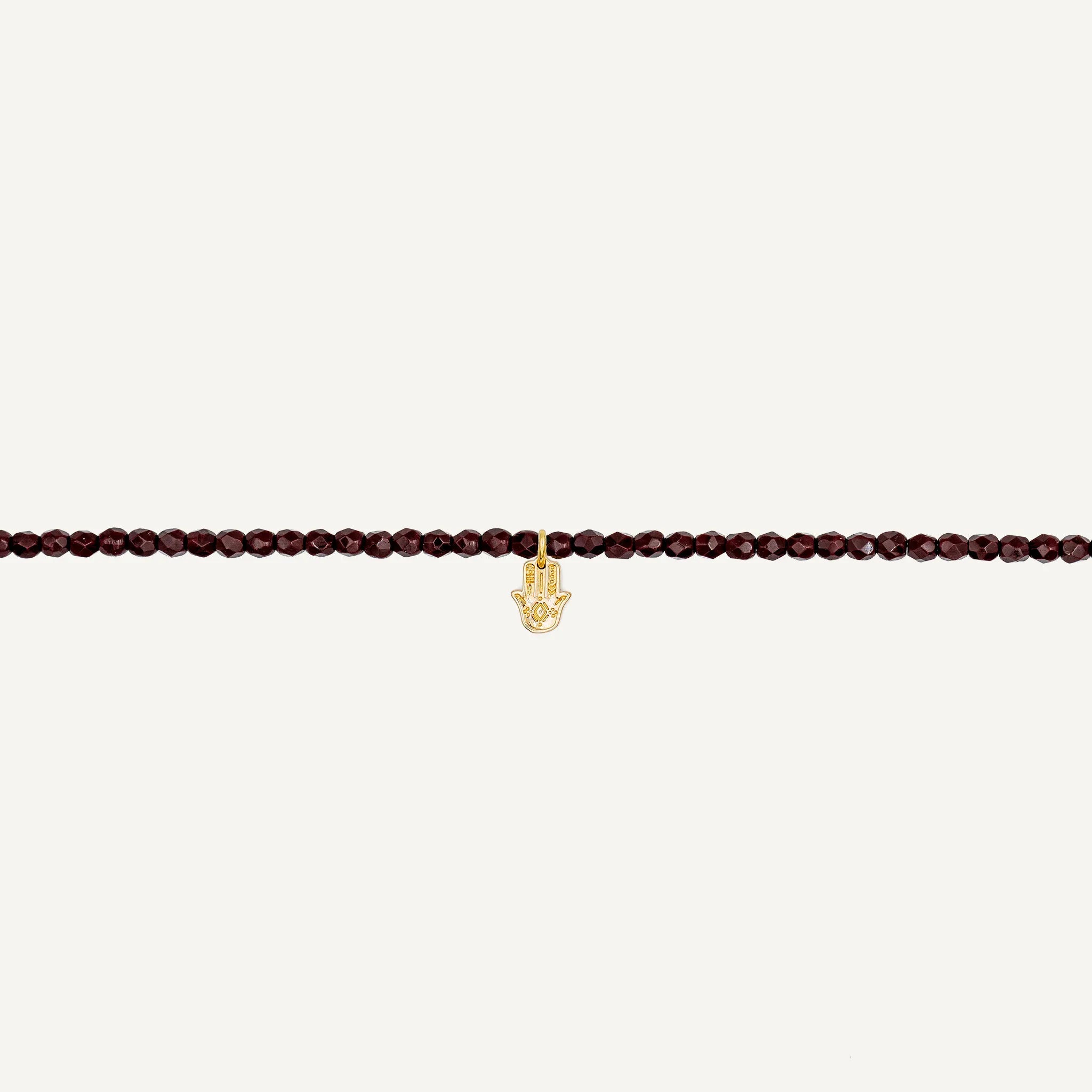 collier / bracelet Collier - Bracelet Bordeaux - Têtes Blondes