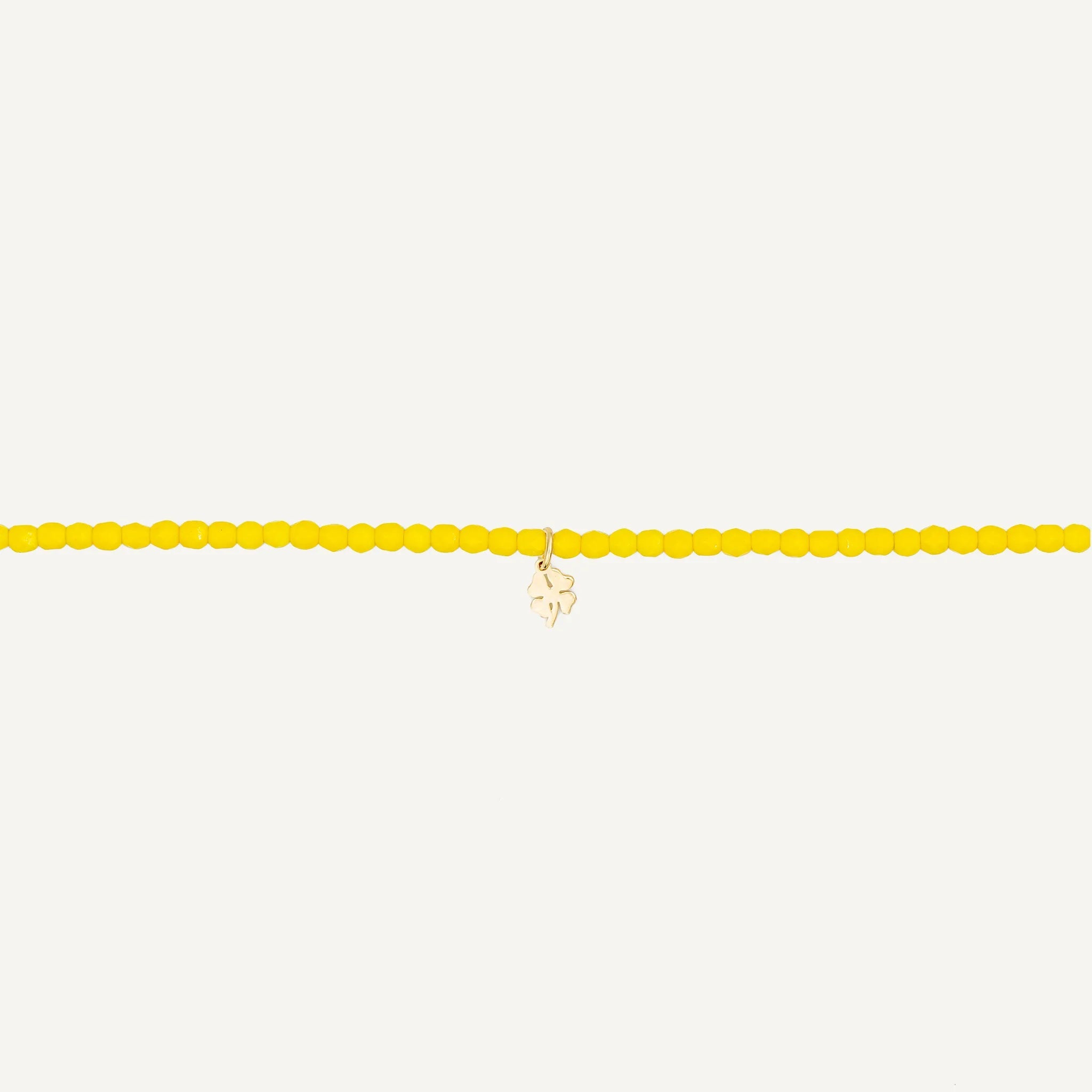 collier / bracelet Collier - Bracelet Jaune Néon - Têtes Blondes