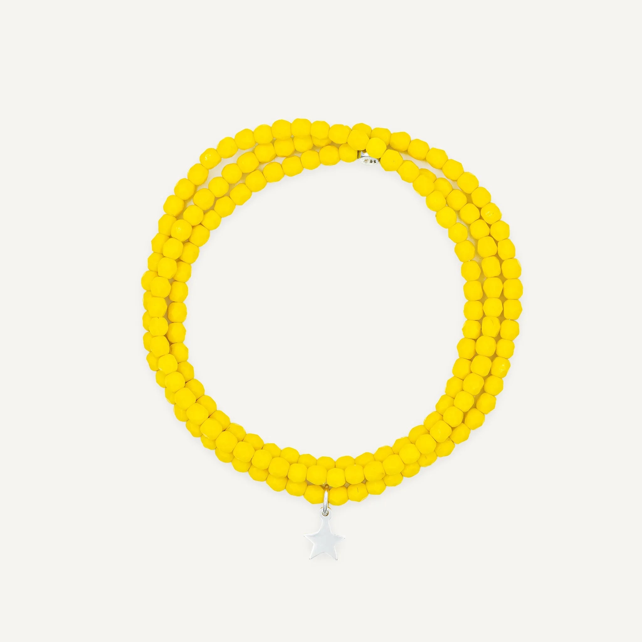 collier / bracelet Collier - Bracelet Jaune Néon - Têtes Blondes