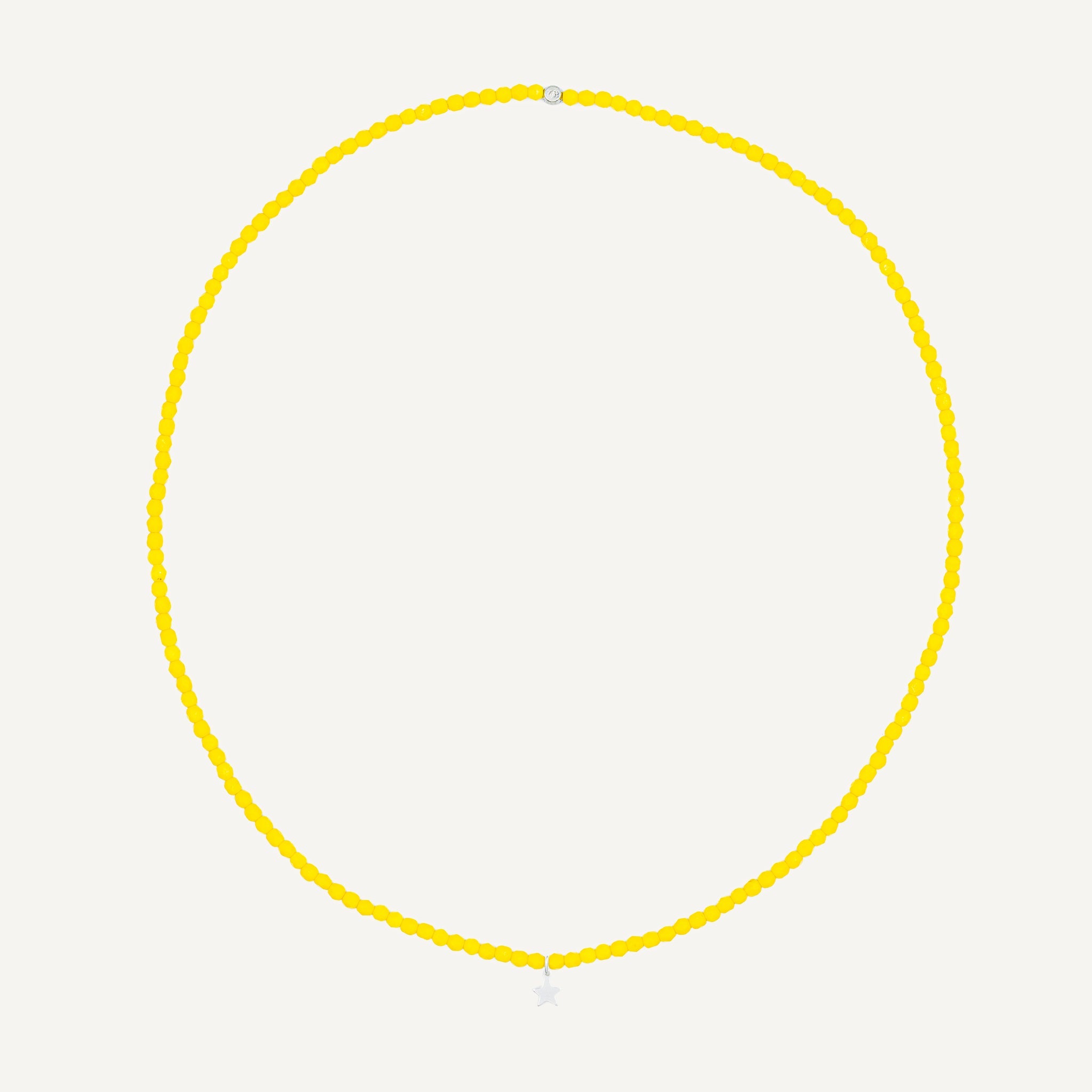 collier / bracelet Collier - Bracelet Jaune Néon - Têtes Blondes