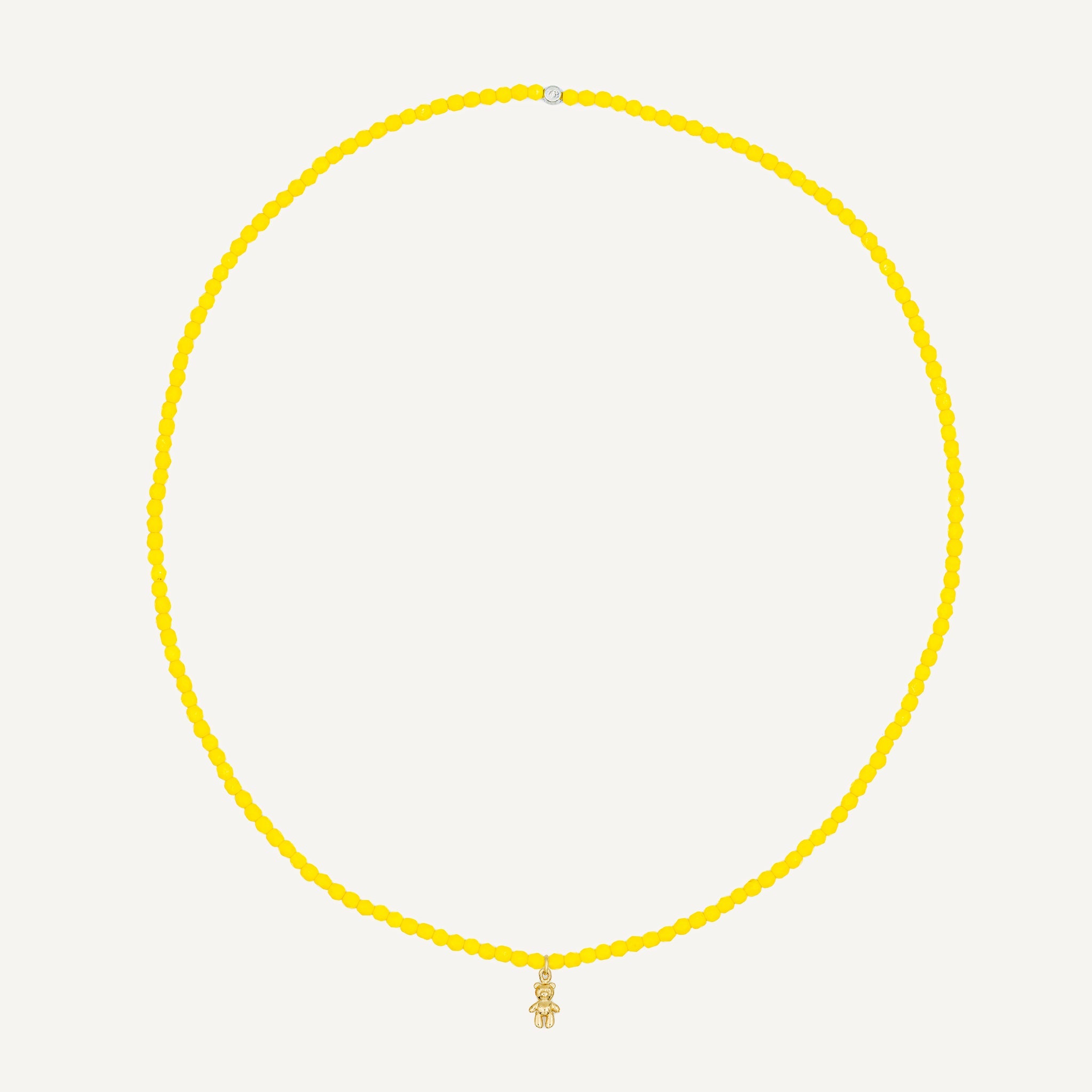 collier / bracelet Collier - Bracelet Jaune Néon - Têtes Blondes