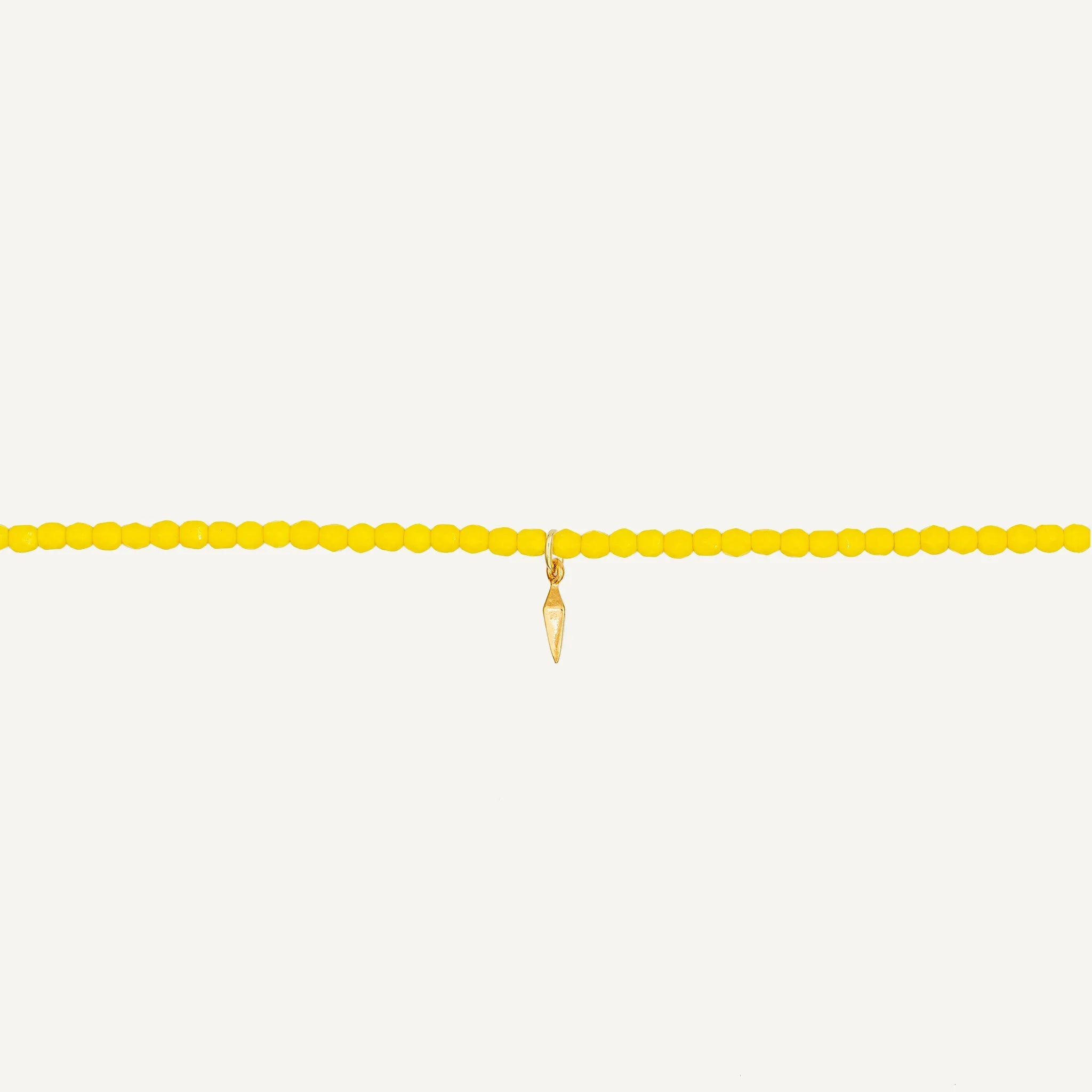 collier / bracelet Collier - Bracelet Jaune Néon - Têtes Blondes