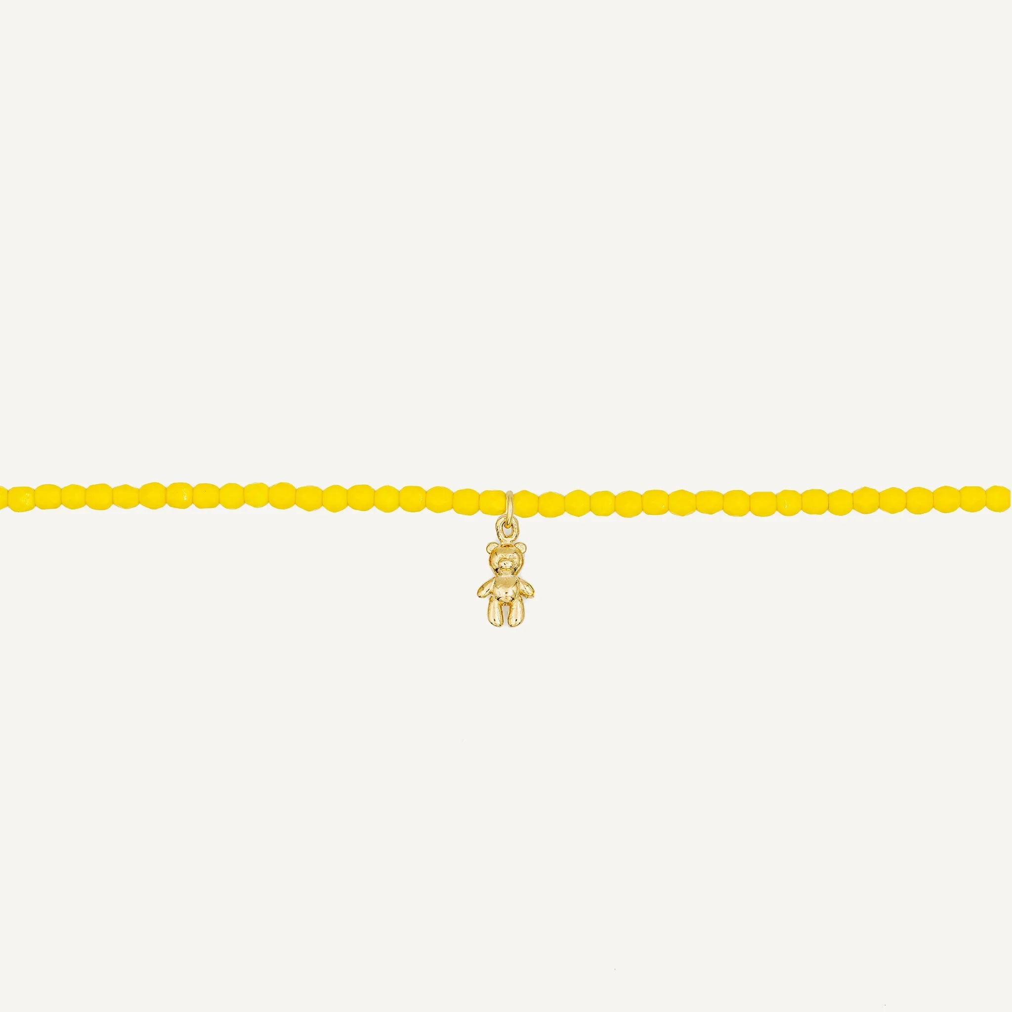 collier / bracelet Collier - Bracelet Jaune Néon - Têtes Blondes