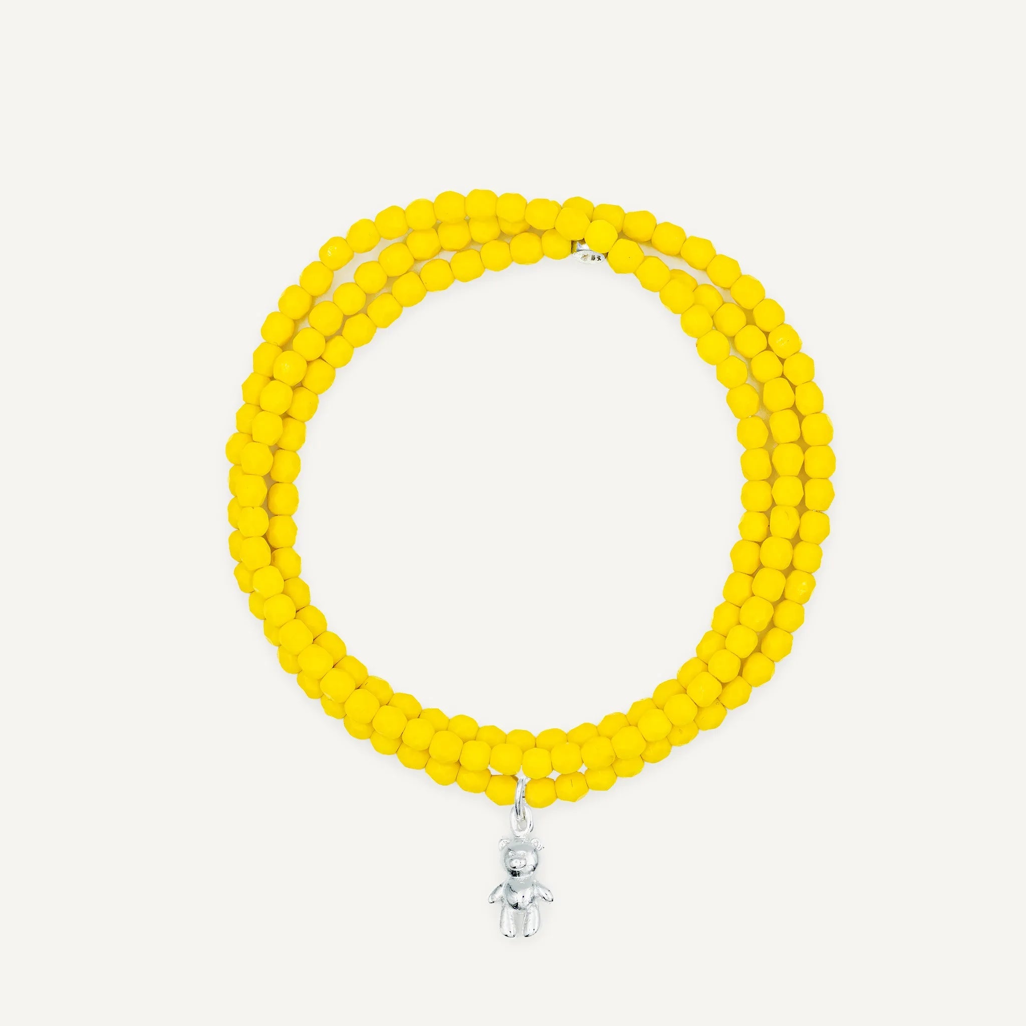 collier / bracelet Collier - Bracelet Jaune Néon - Têtes Blondes