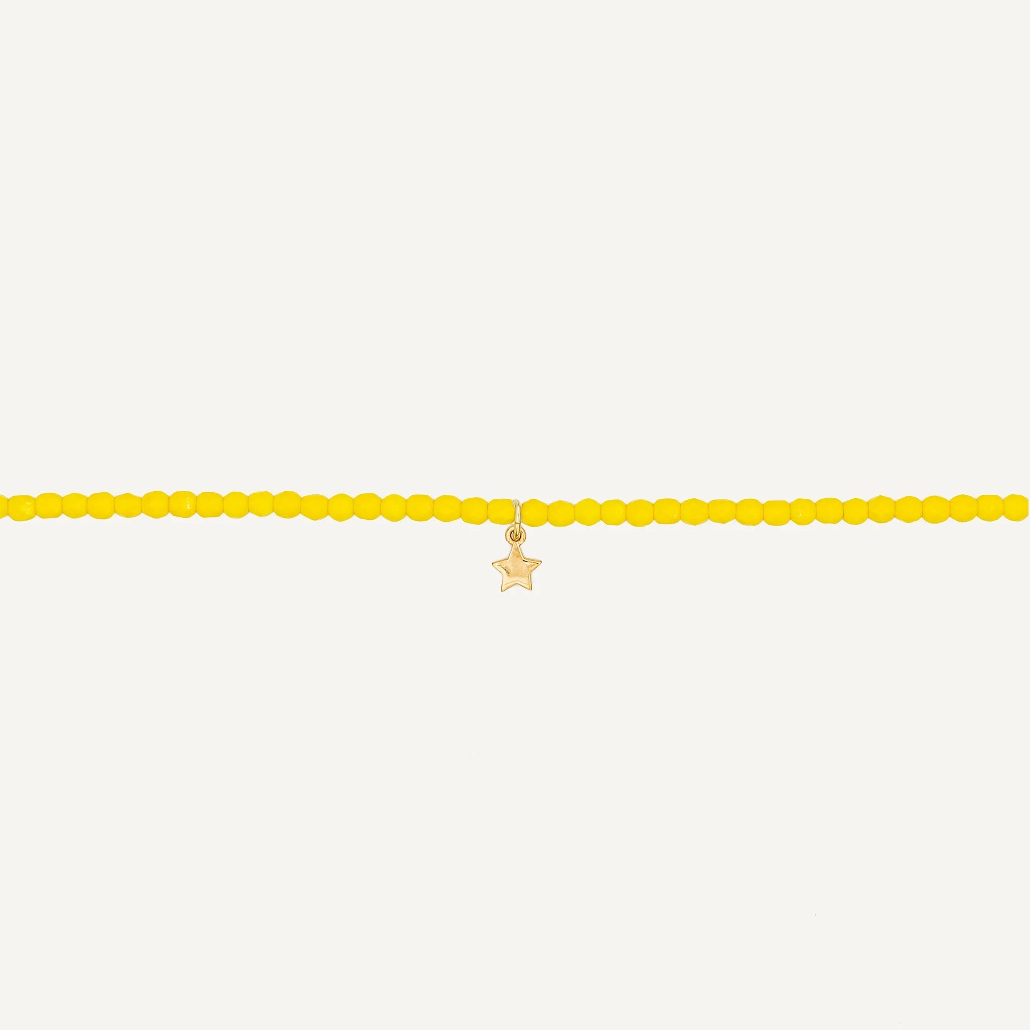 collier / bracelet Collier - Bracelet Jaune Néon - Têtes Blondes