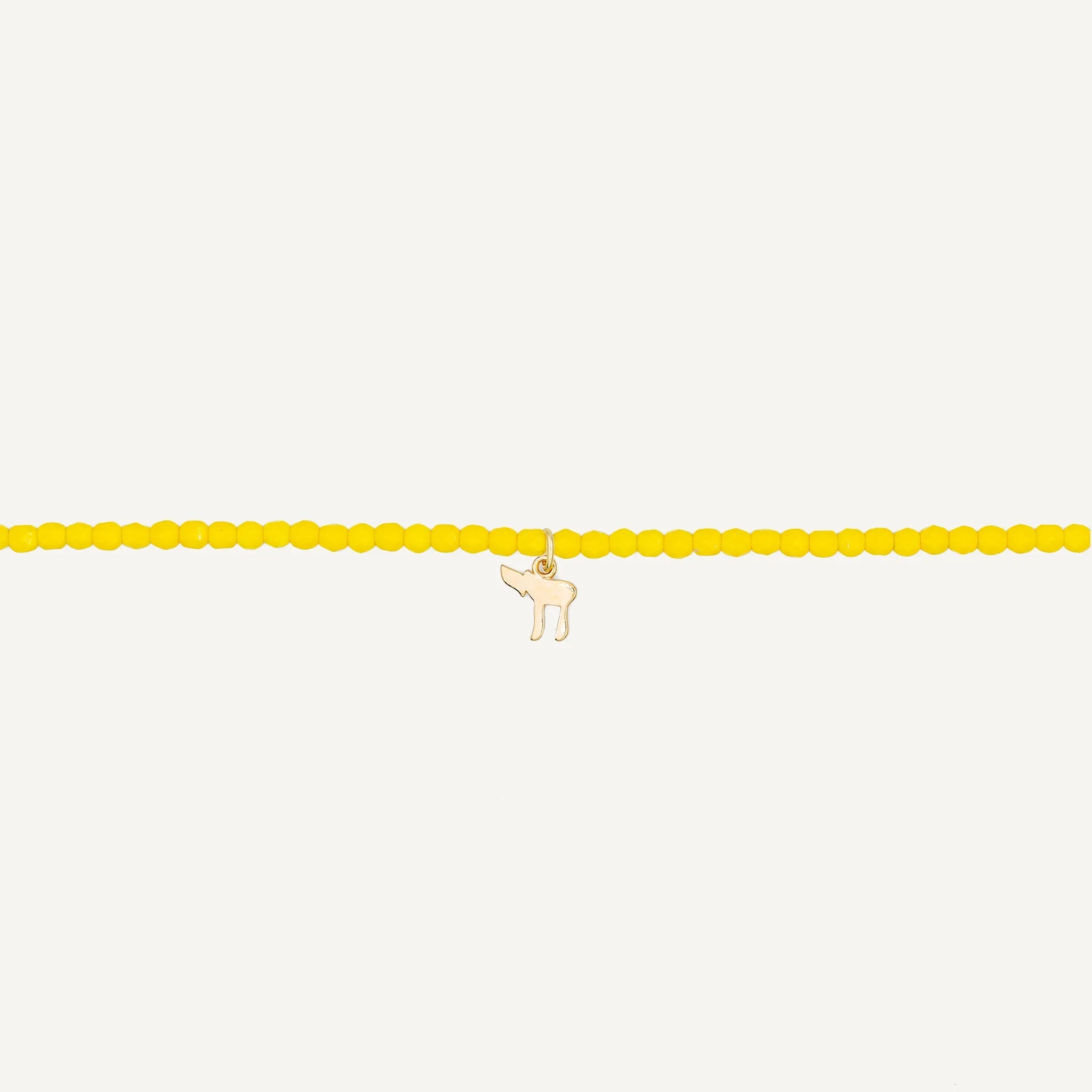 collier / bracelet Collier - Bracelet Jaune Néon - Têtes Blondes