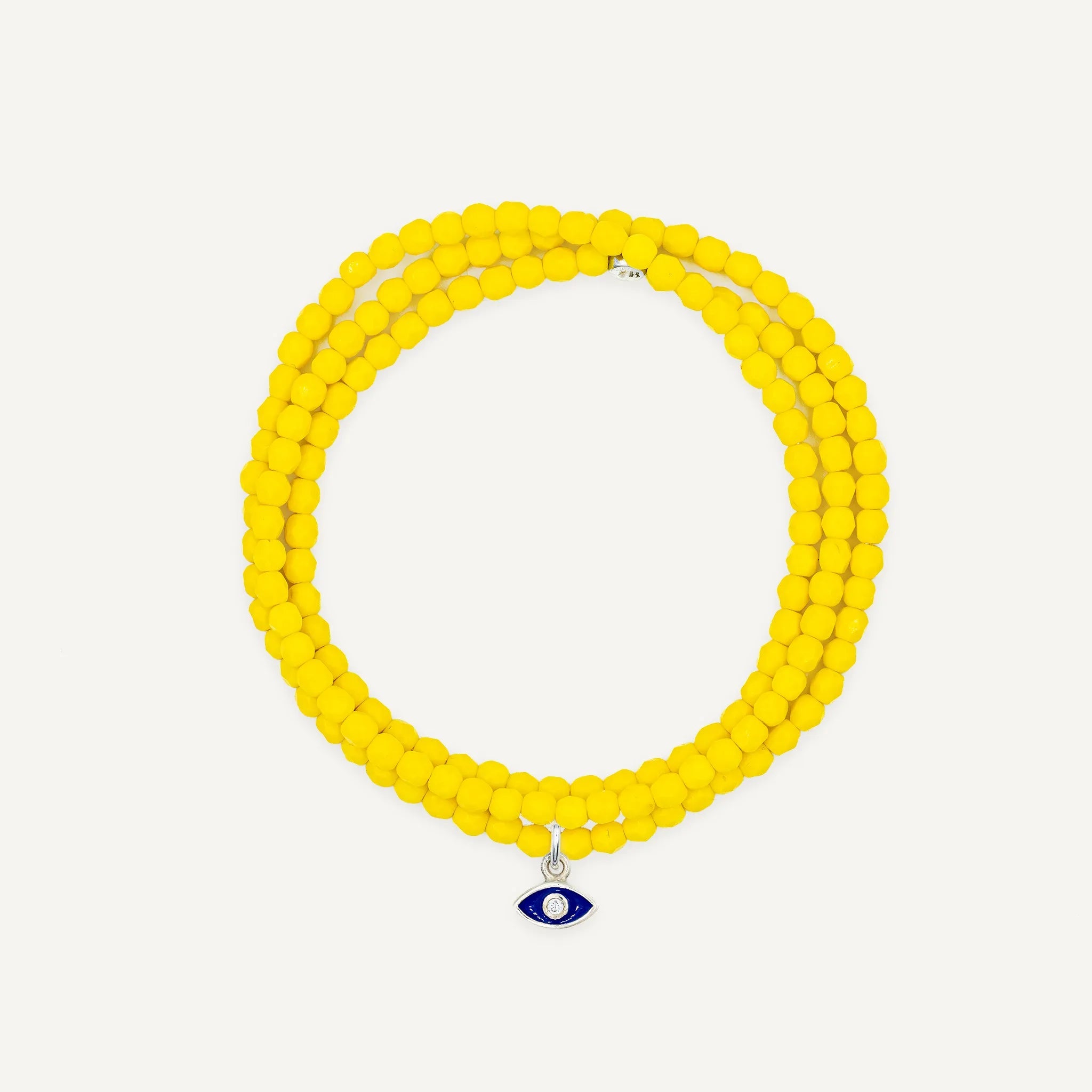 collier / bracelet Collier - Bracelet Jaune Néon - Têtes Blondes