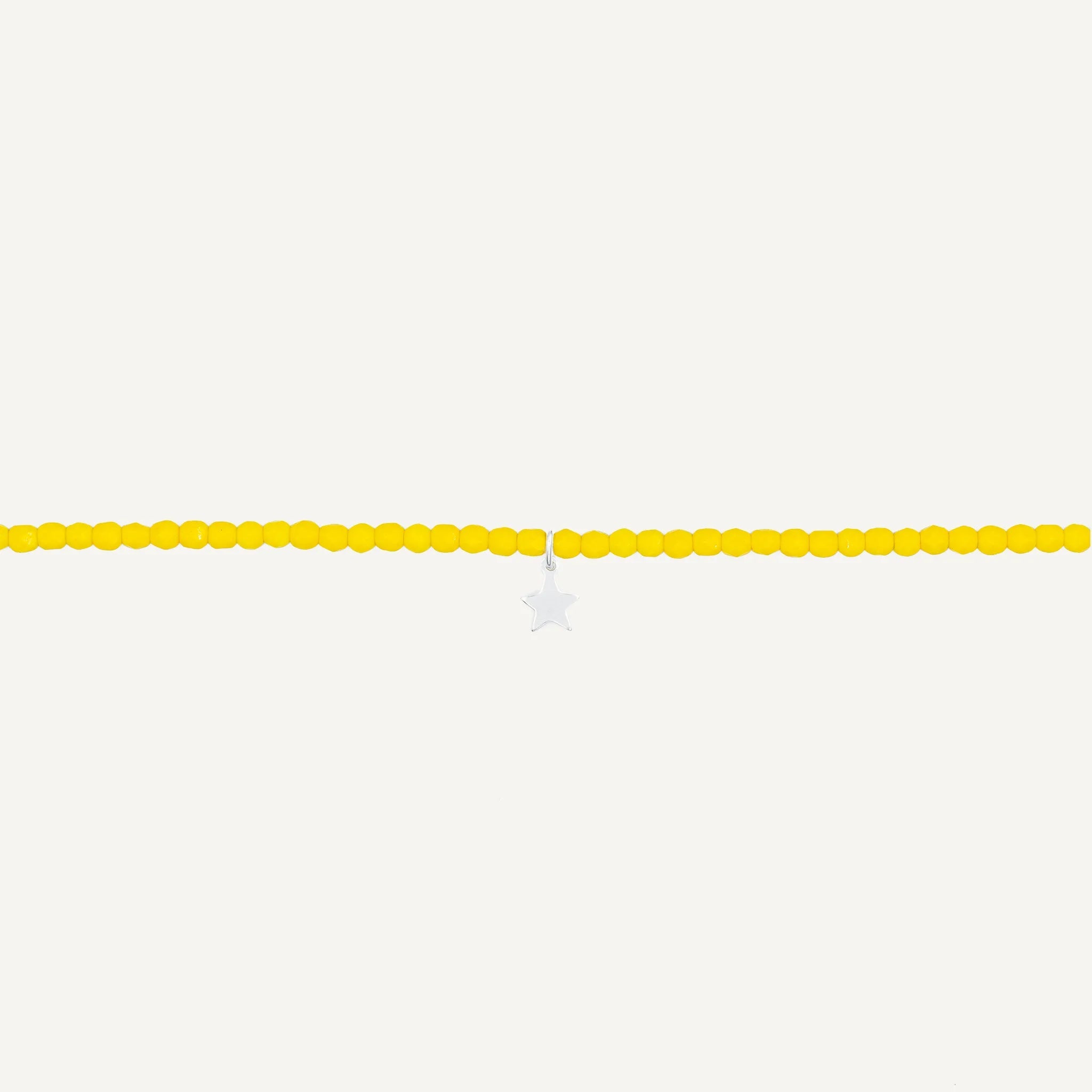collier / bracelet Collier - Bracelet Jaune Néon - Têtes Blondes