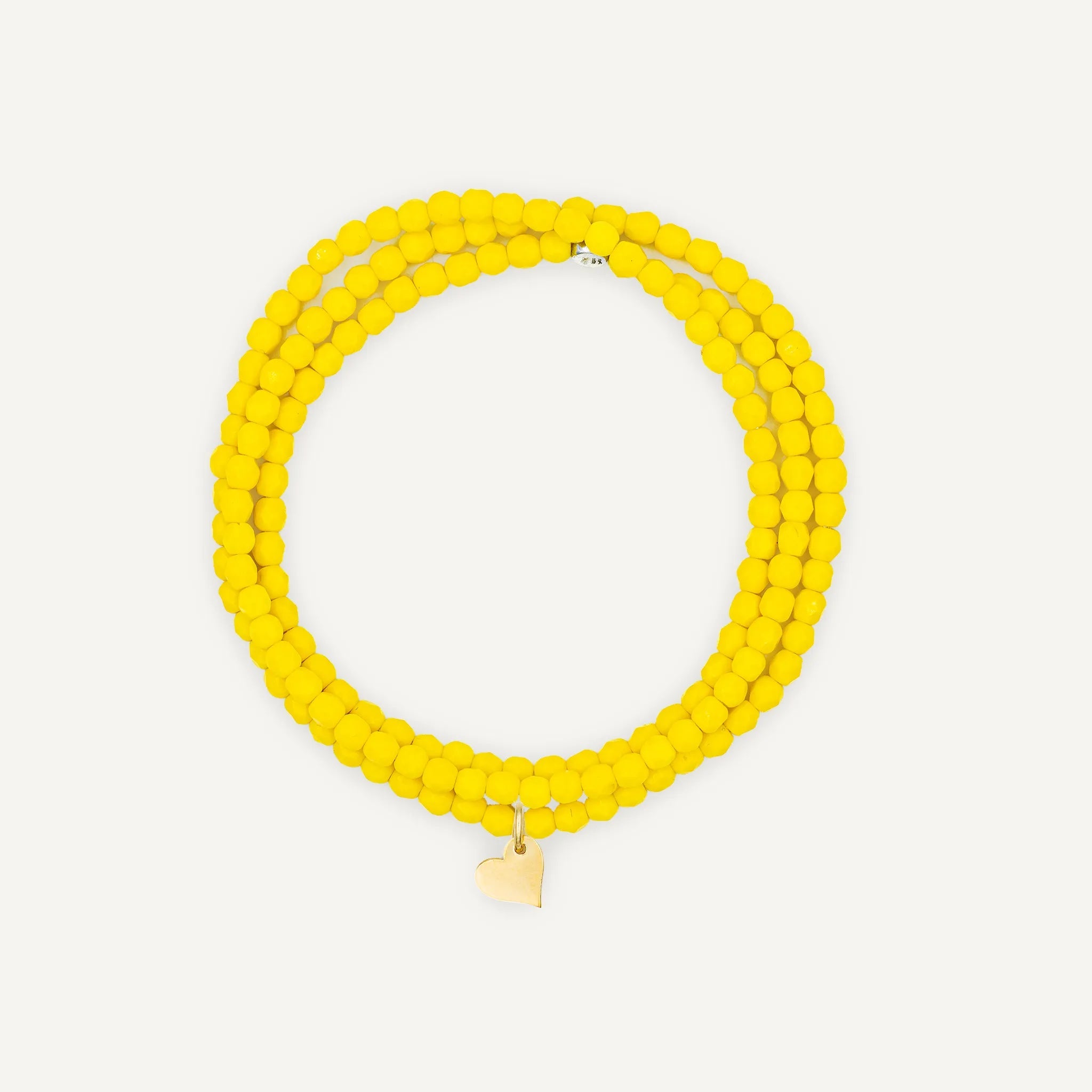 collier / bracelet Collier - Bracelet Jaune Néon - Têtes Blondes