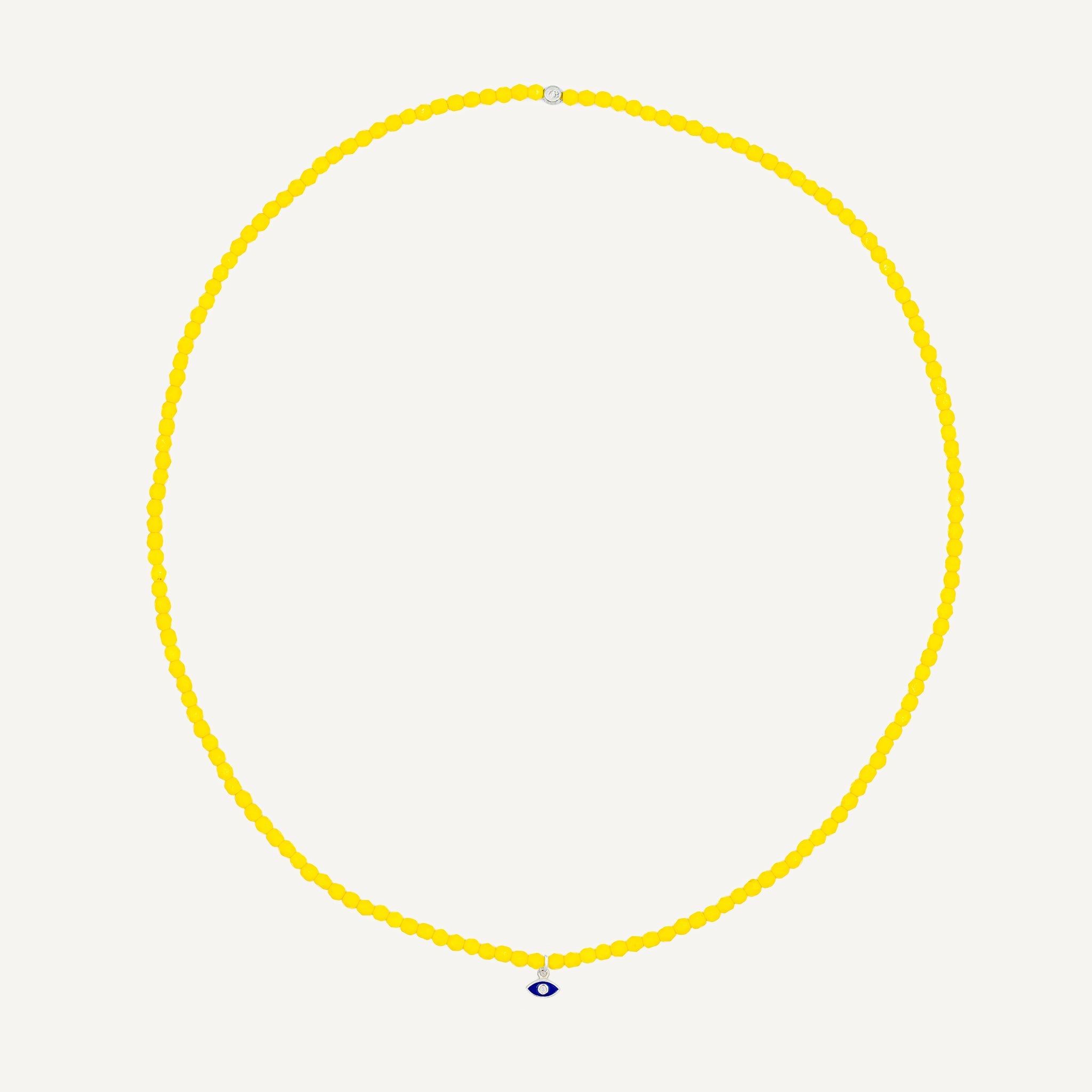 collier / bracelet Collier - Bracelet Jaune Néon - Têtes Blondes