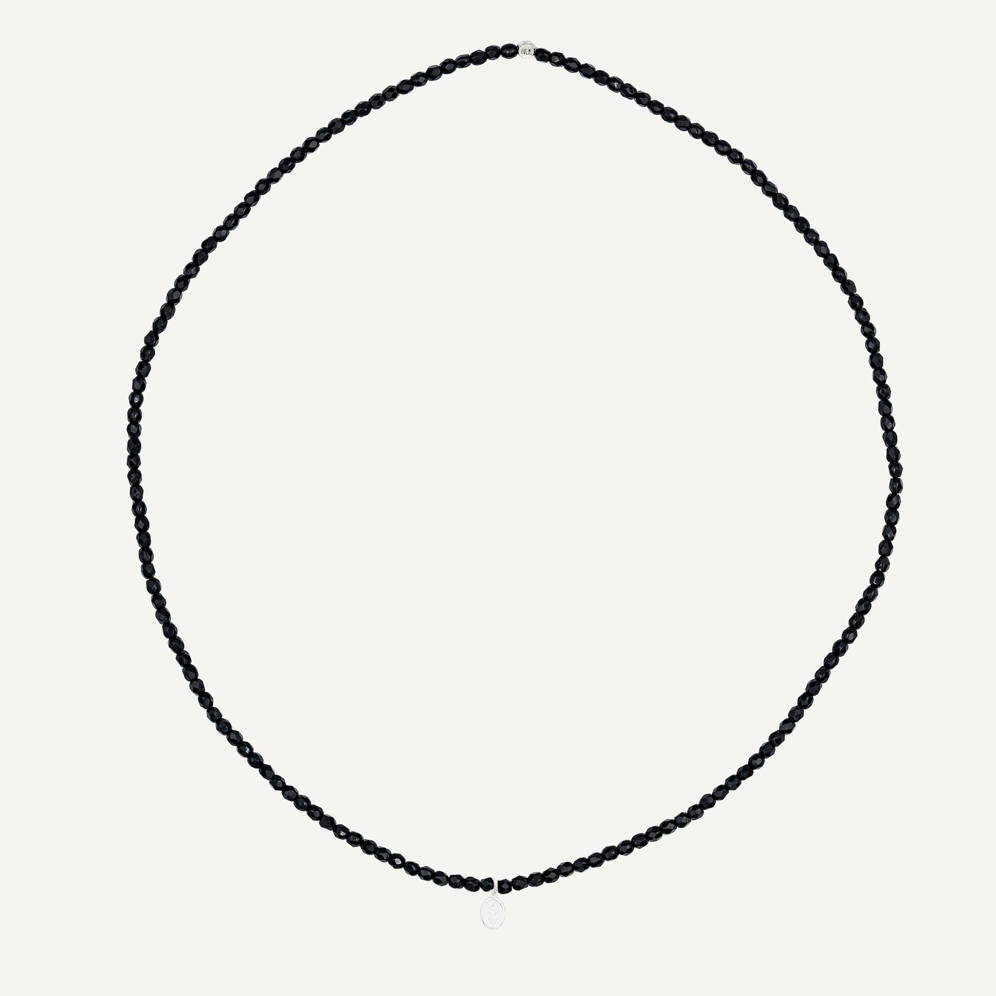 collier / bracelet Collier - Bracelet Noir Brillant - Têtes Blondes