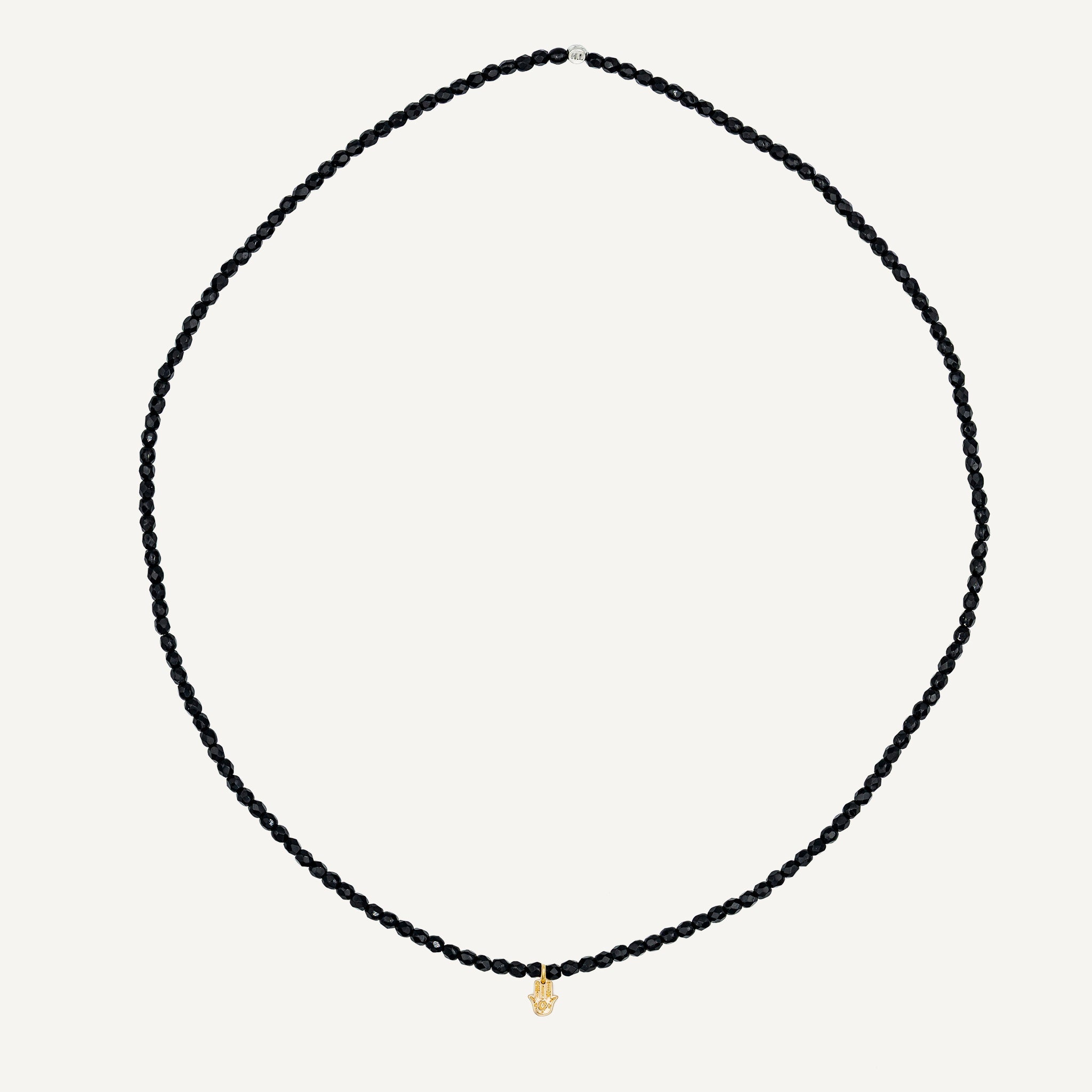 collier / bracelet Collier - Bracelet Noir Brillant - Têtes Blondes